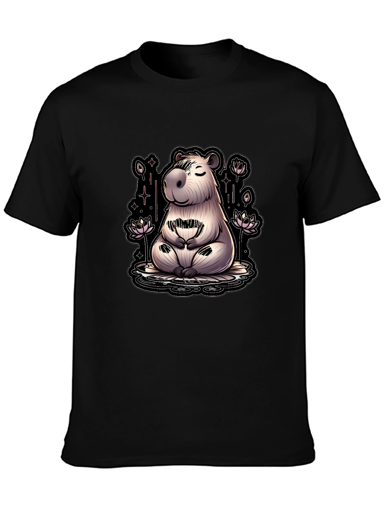 Meditating Capybara T-Shirt - Relaxed Fit