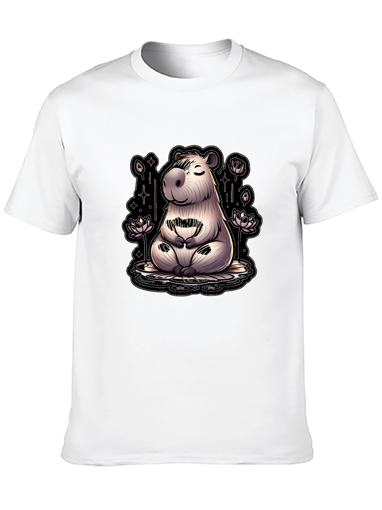 Meditating Capybara T-Shirt - Relaxed Fit