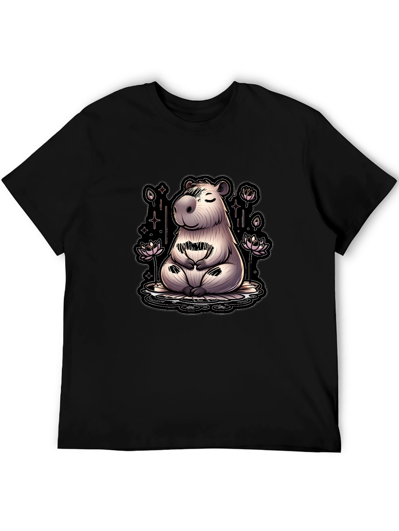 Meditating Capybara T-Shirt - Relaxed Fit