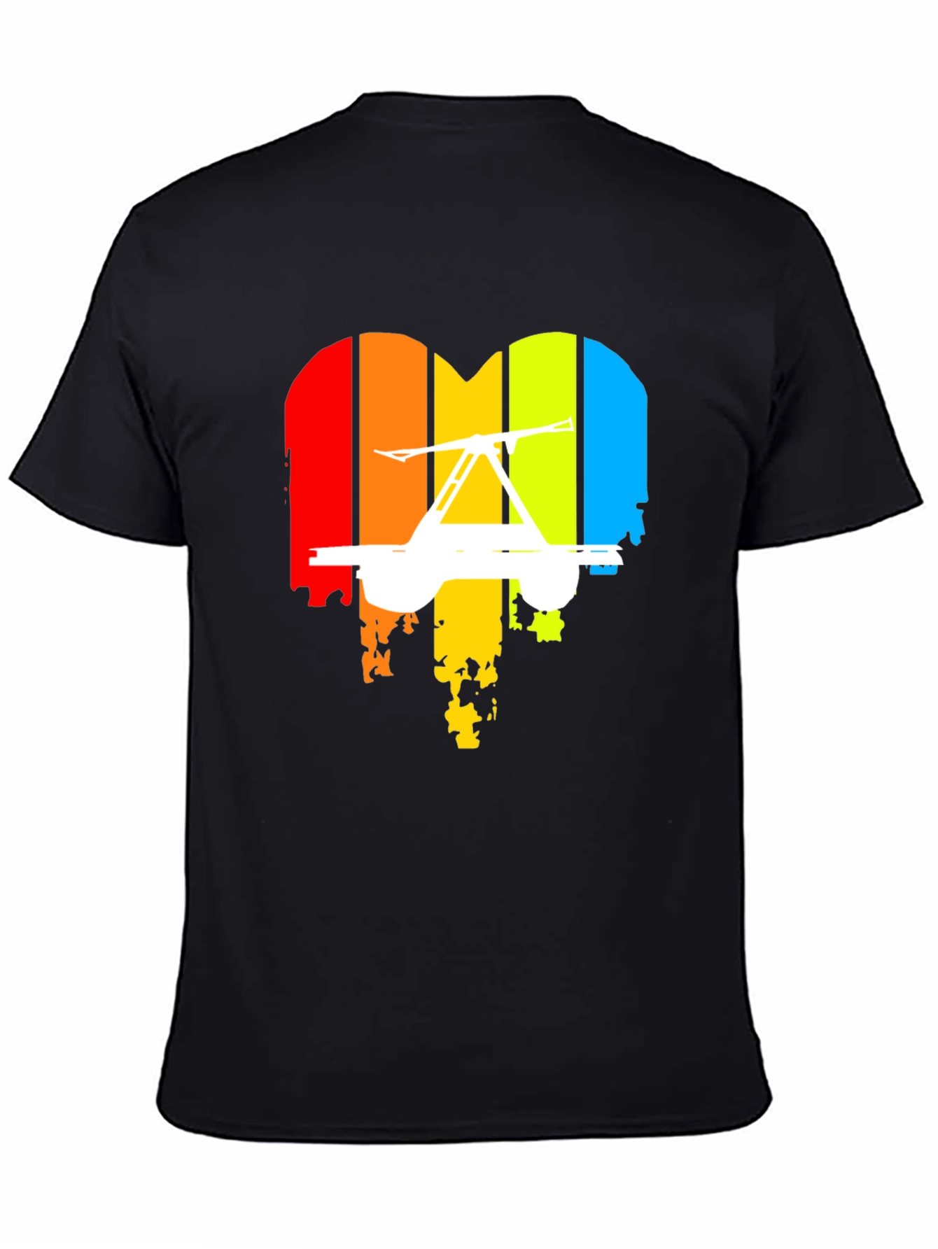 Retro Rainbow Heart Kite T-Shirt