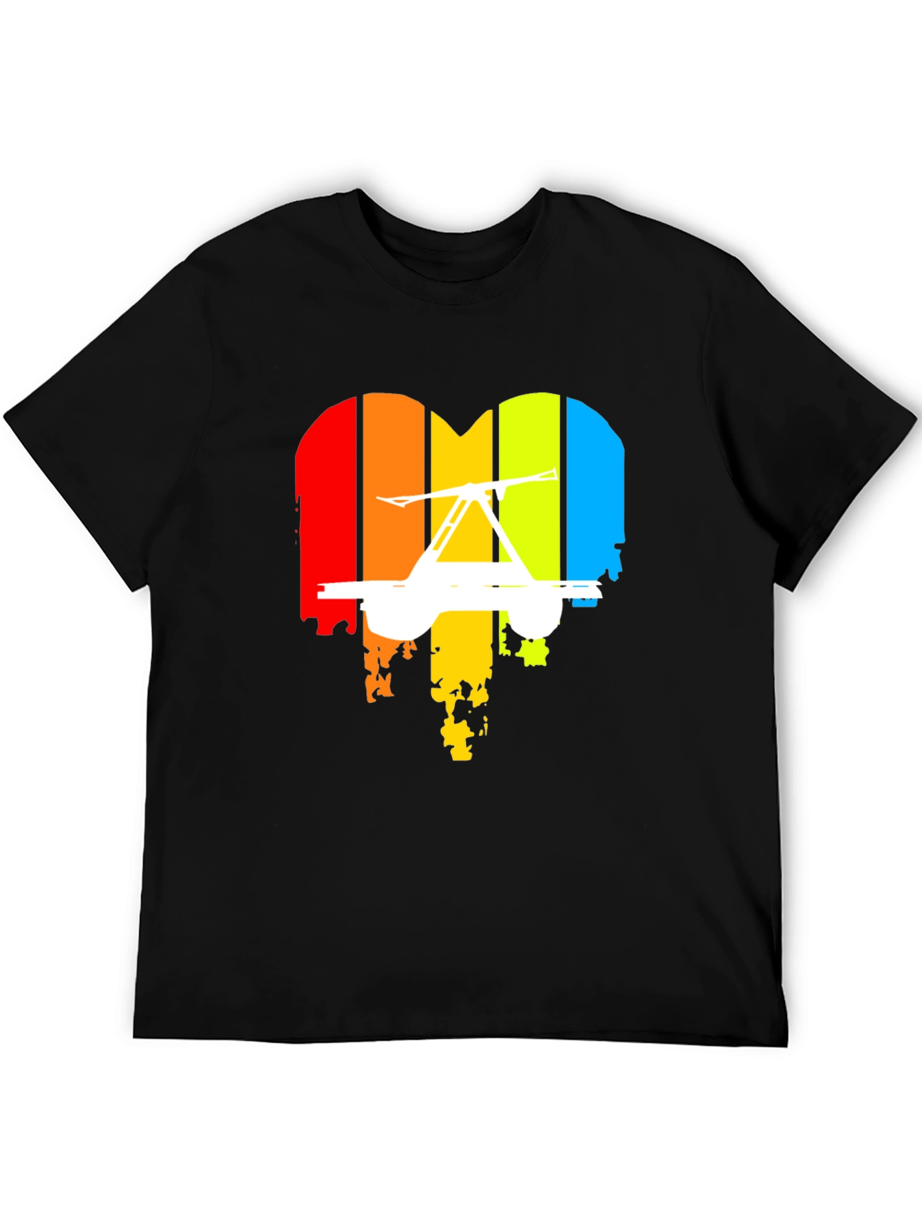 Retro Rainbow Heart Kite T-Shirt