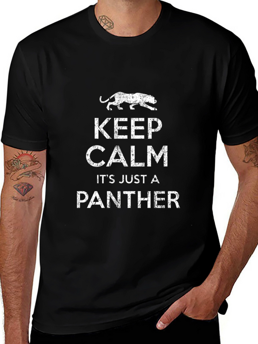 Keep Calm Panther Graphic T-Shirt - Cool & Casual