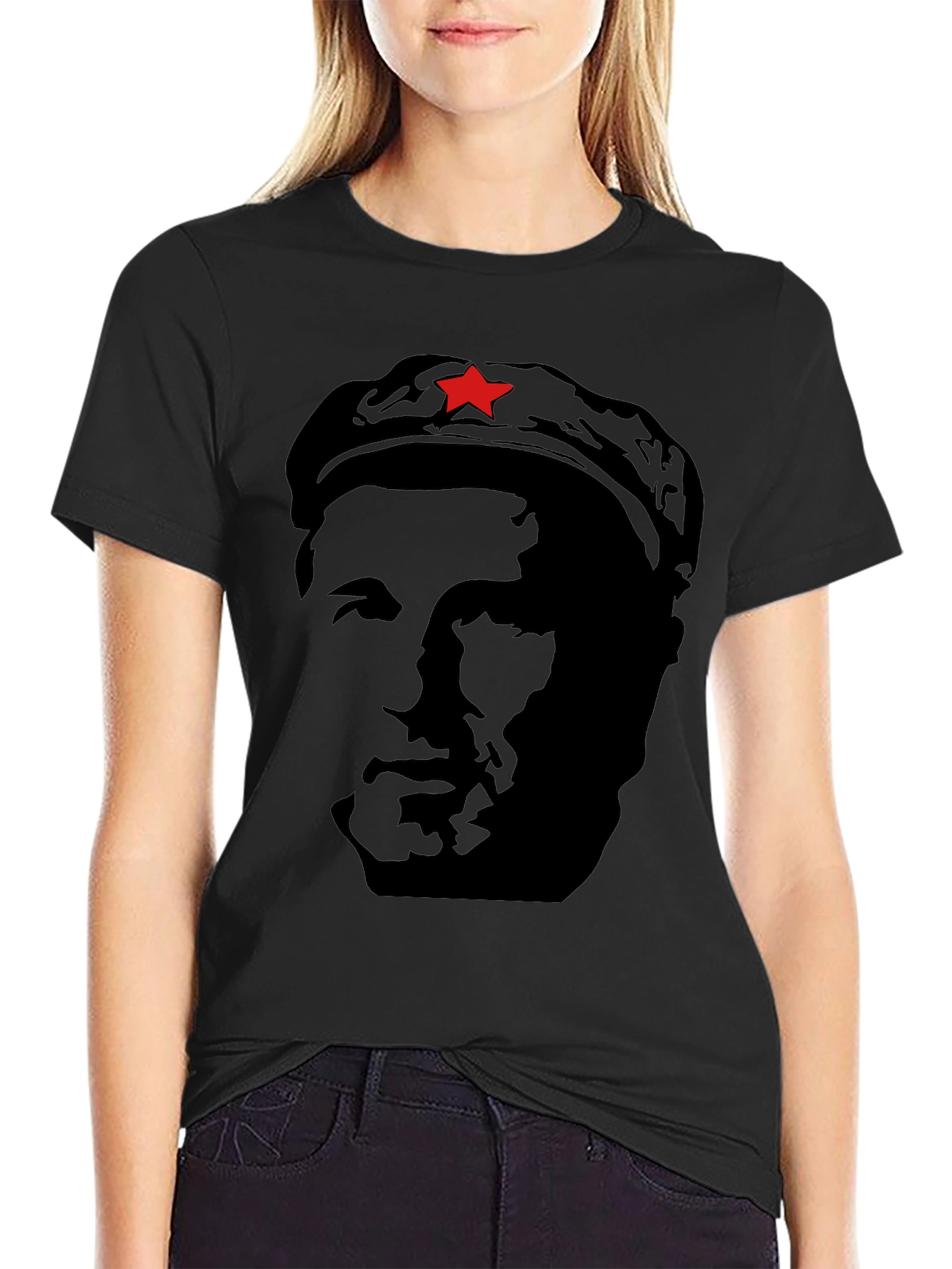 Che Guevara Graphic Print Mens Black T-Shirt