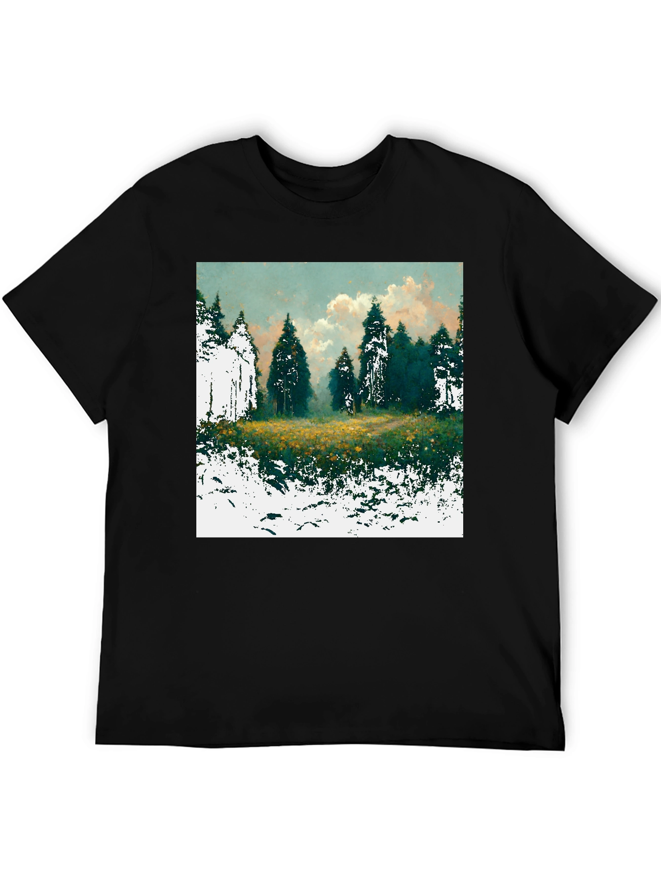 Forest Glade Graphic Tee - Nature Inspired Design