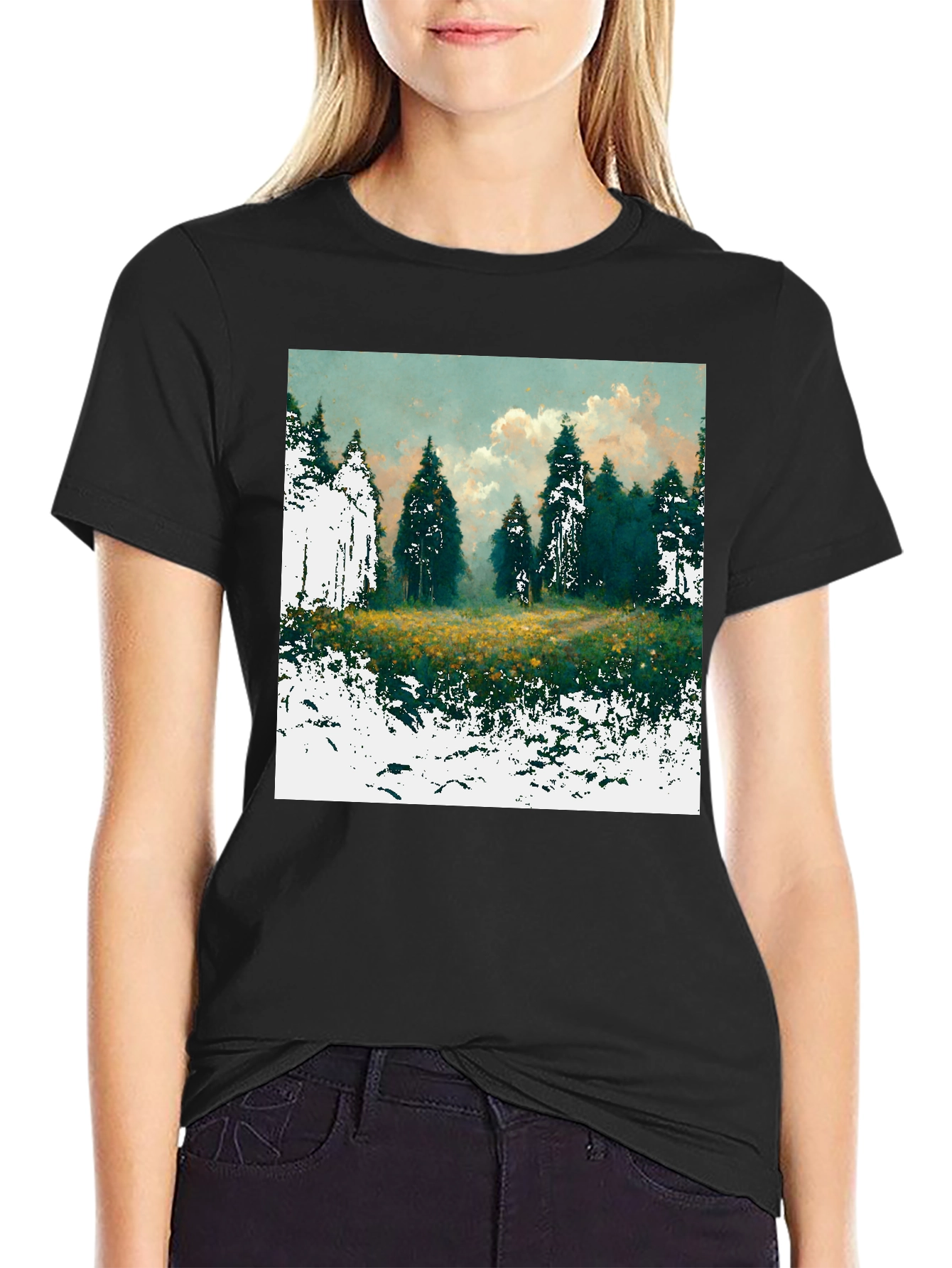 Forest Glade Graphic Tee - Nature Inspired Design