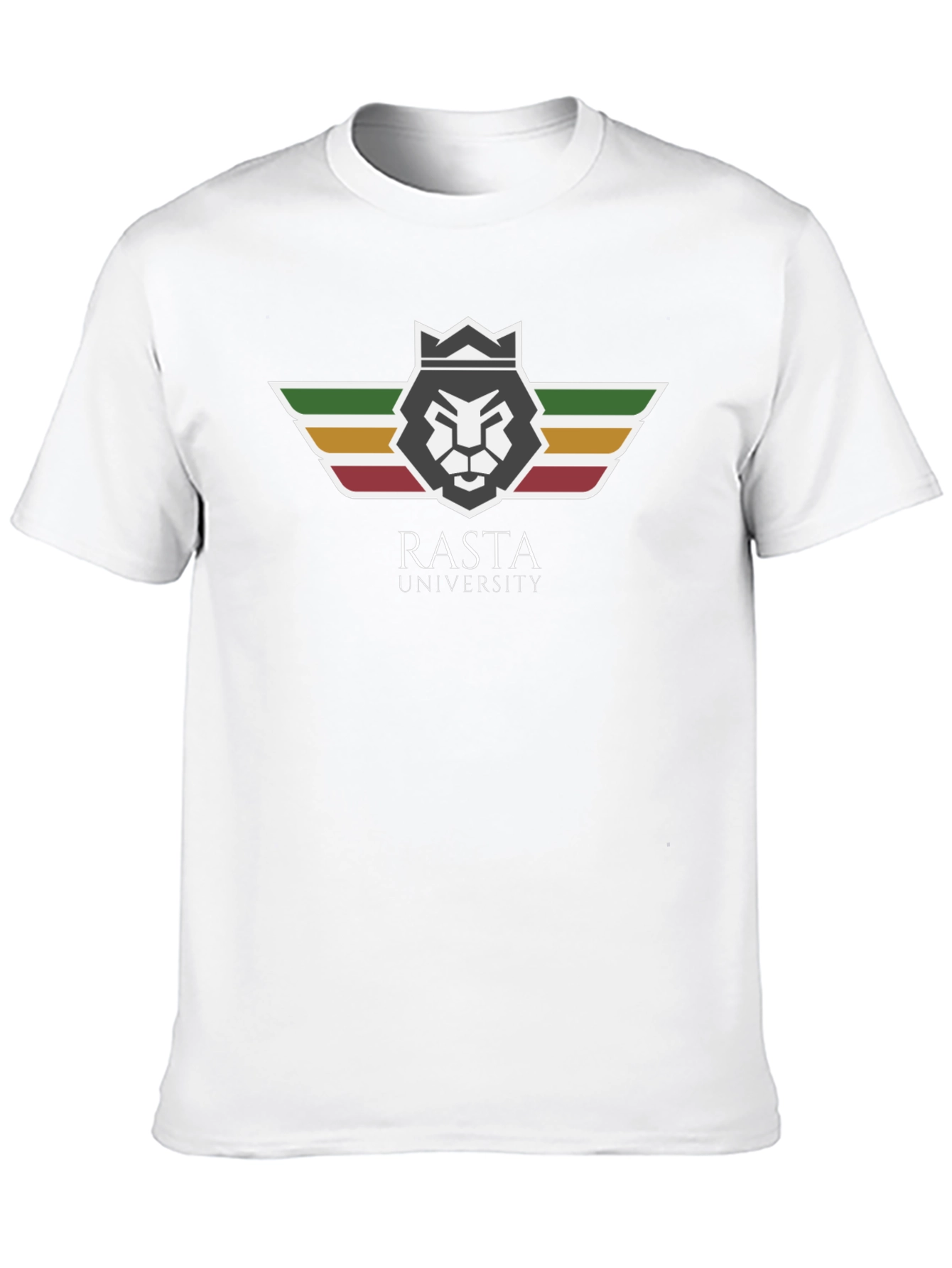 Rasta University Lion Graphic Tee - Black