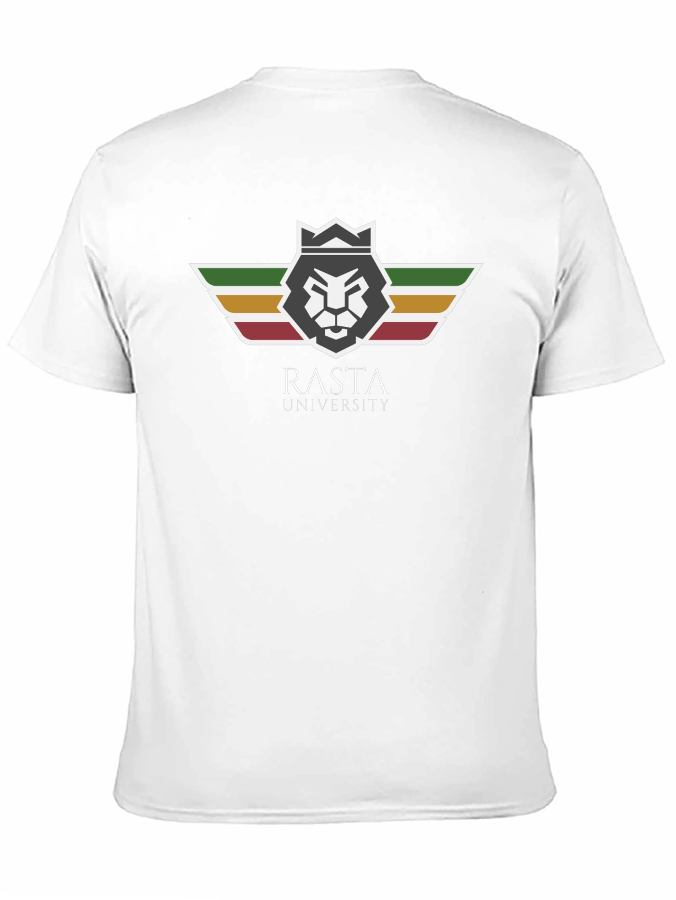 Rasta University Lion Graphic Tee - Black