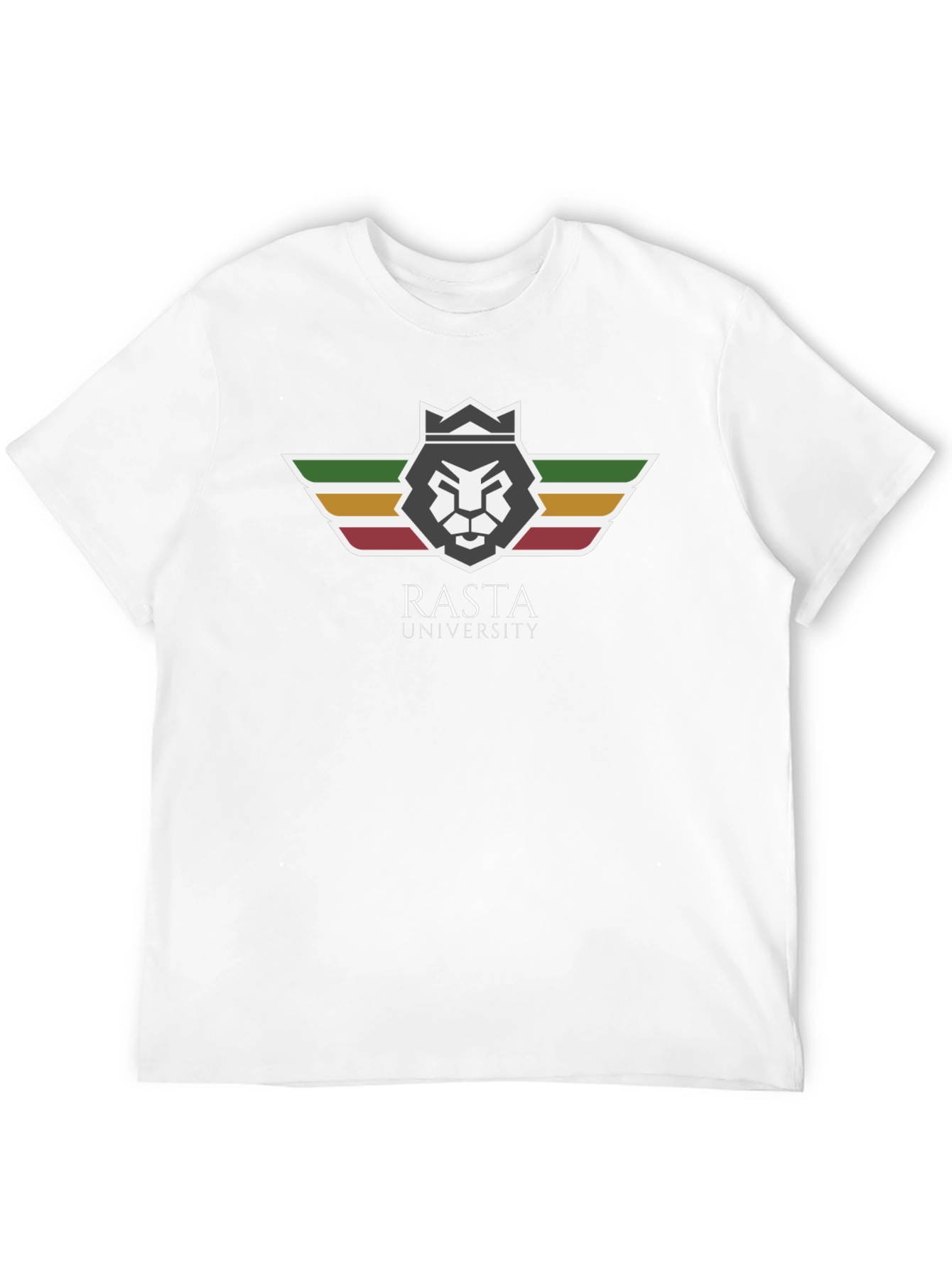 Rasta University Lion Graphic Tee - Black