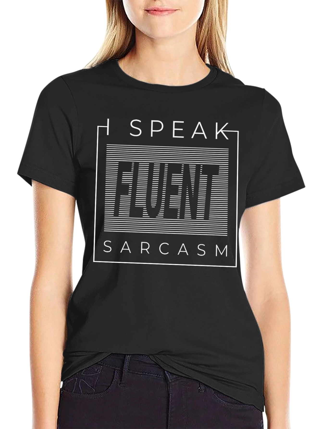 Fluent Sarcasm Graphic Tee - Black