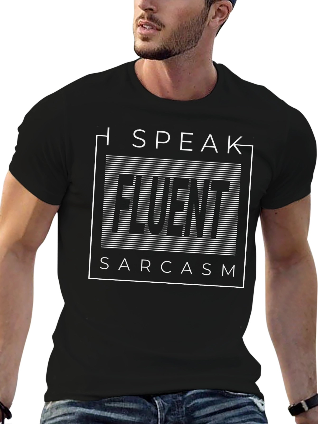 Fluent Sarcasm Graphic Tee - Black