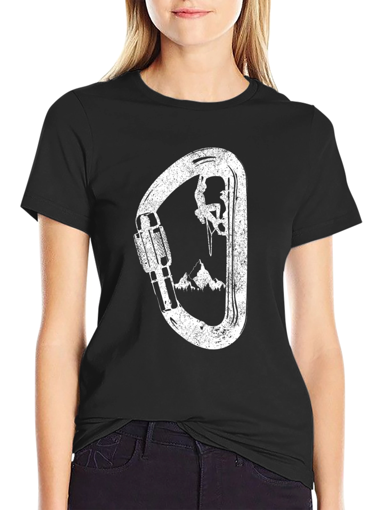 Climbing Carabiner T-Shirt - Black