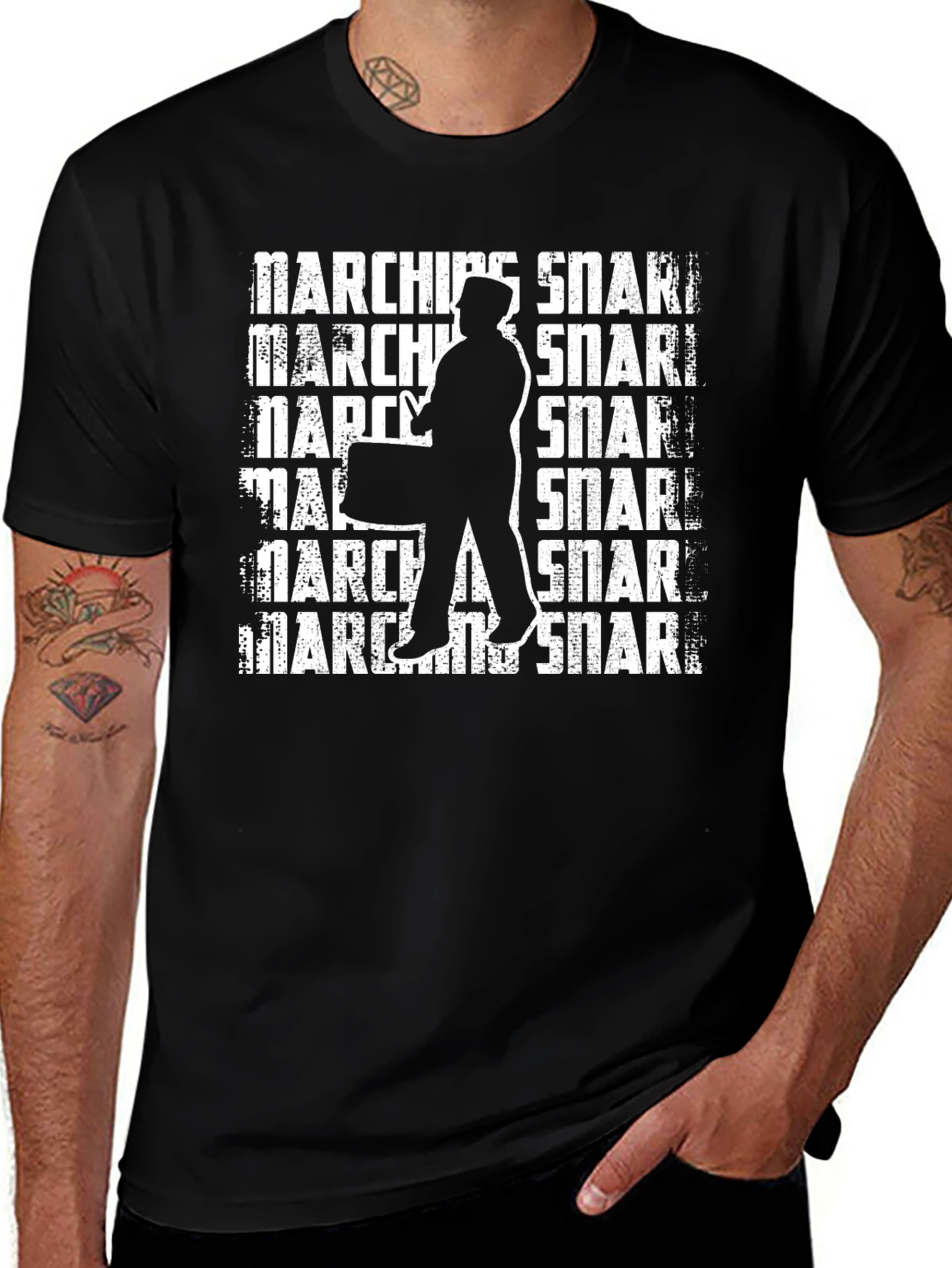 Marching Snare Drummer T-Shirt - Black