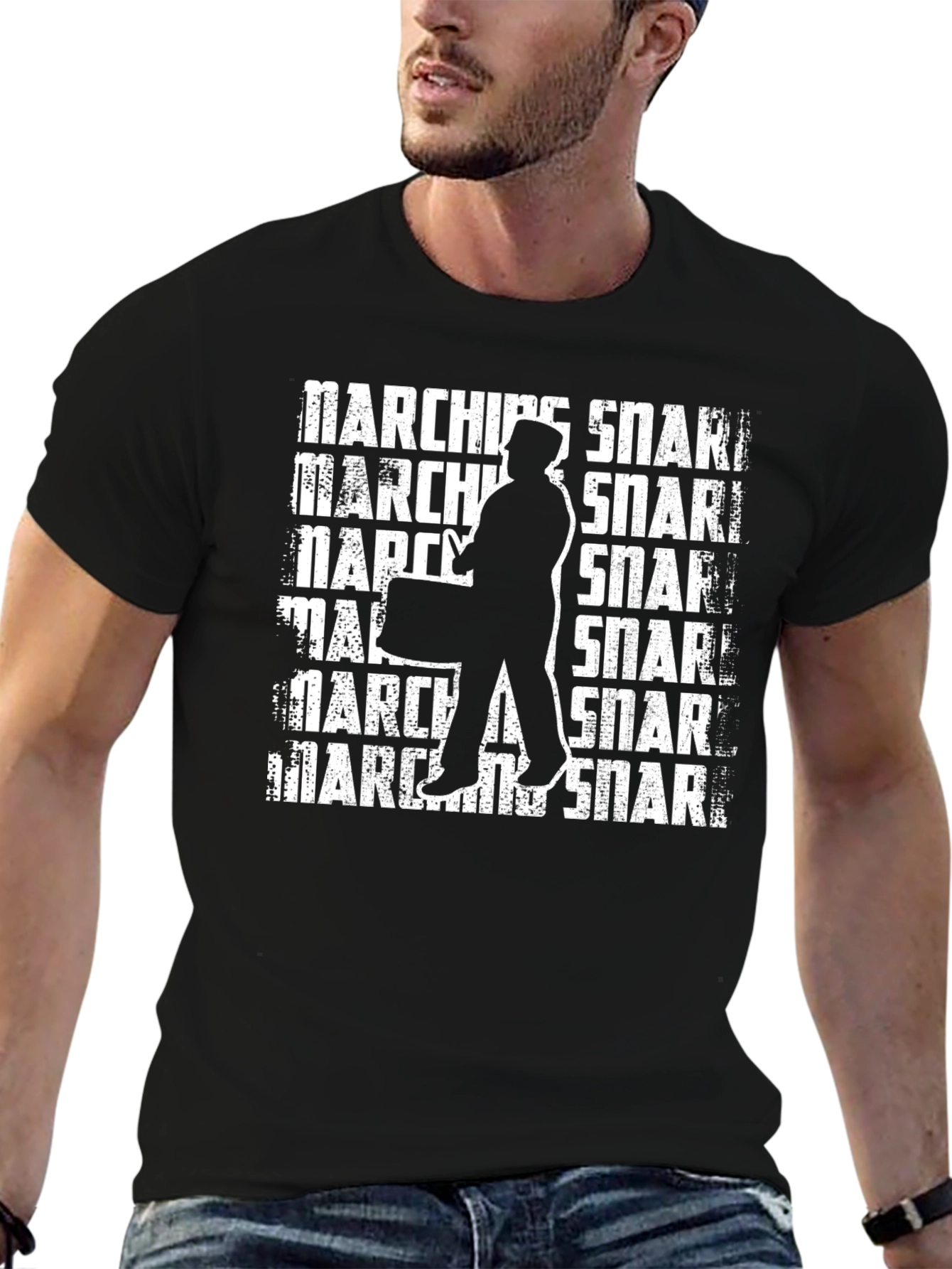 Marching Snare Drummer T-Shirt - Black
