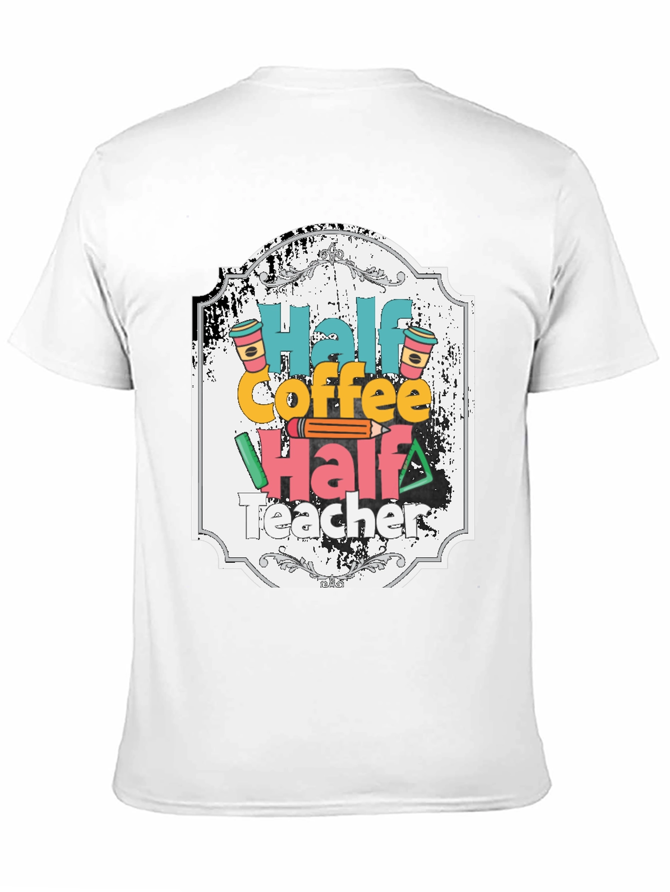 Half Coffee Half Teacher Graphic Tee