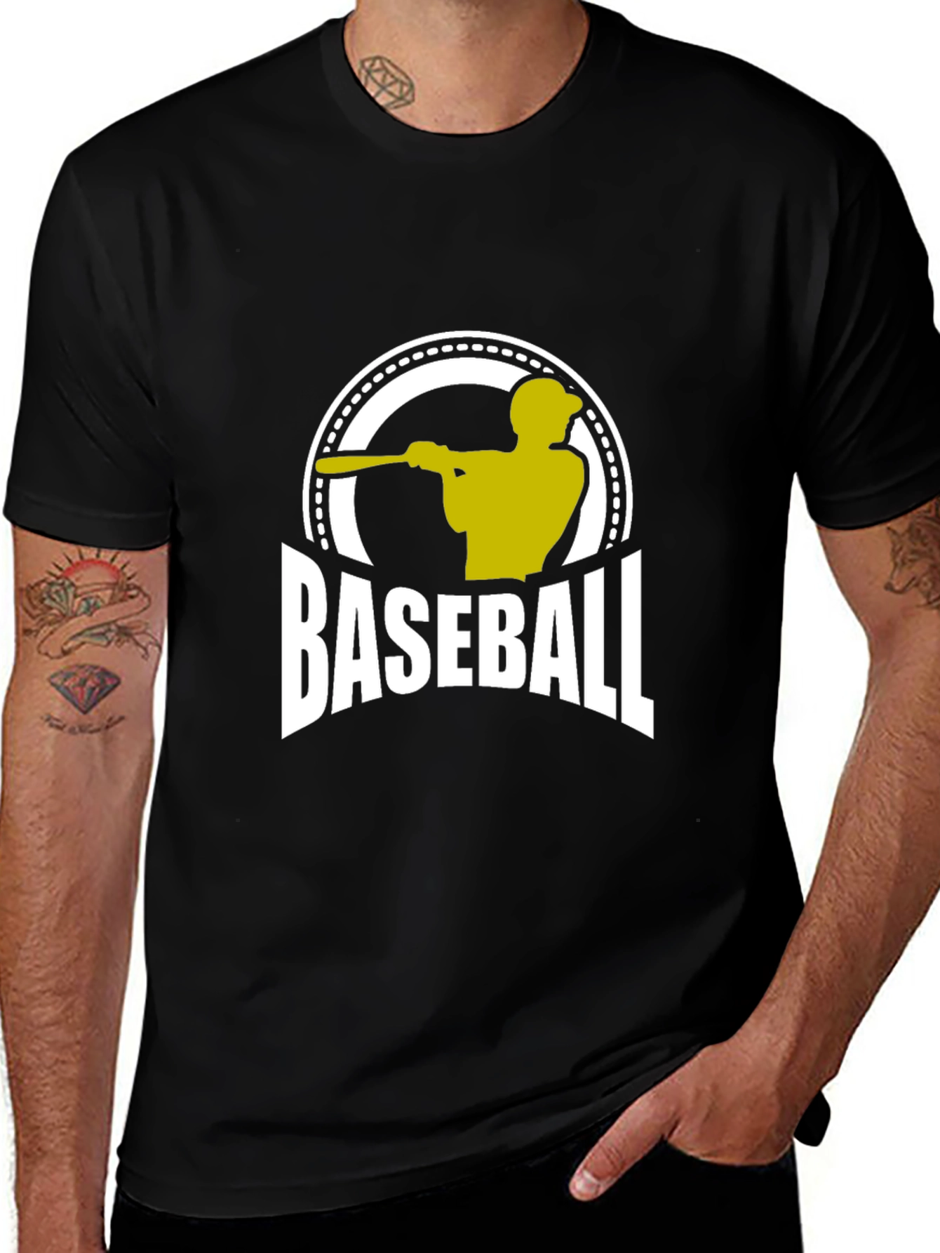 Baseball Player Graphic T-Shirt