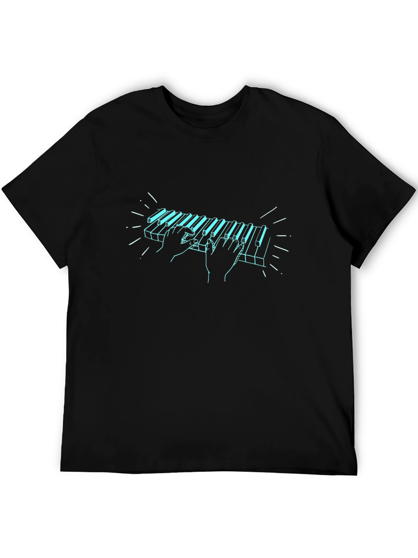 Piano Player Graphic Tee - Cool Music Shirt
