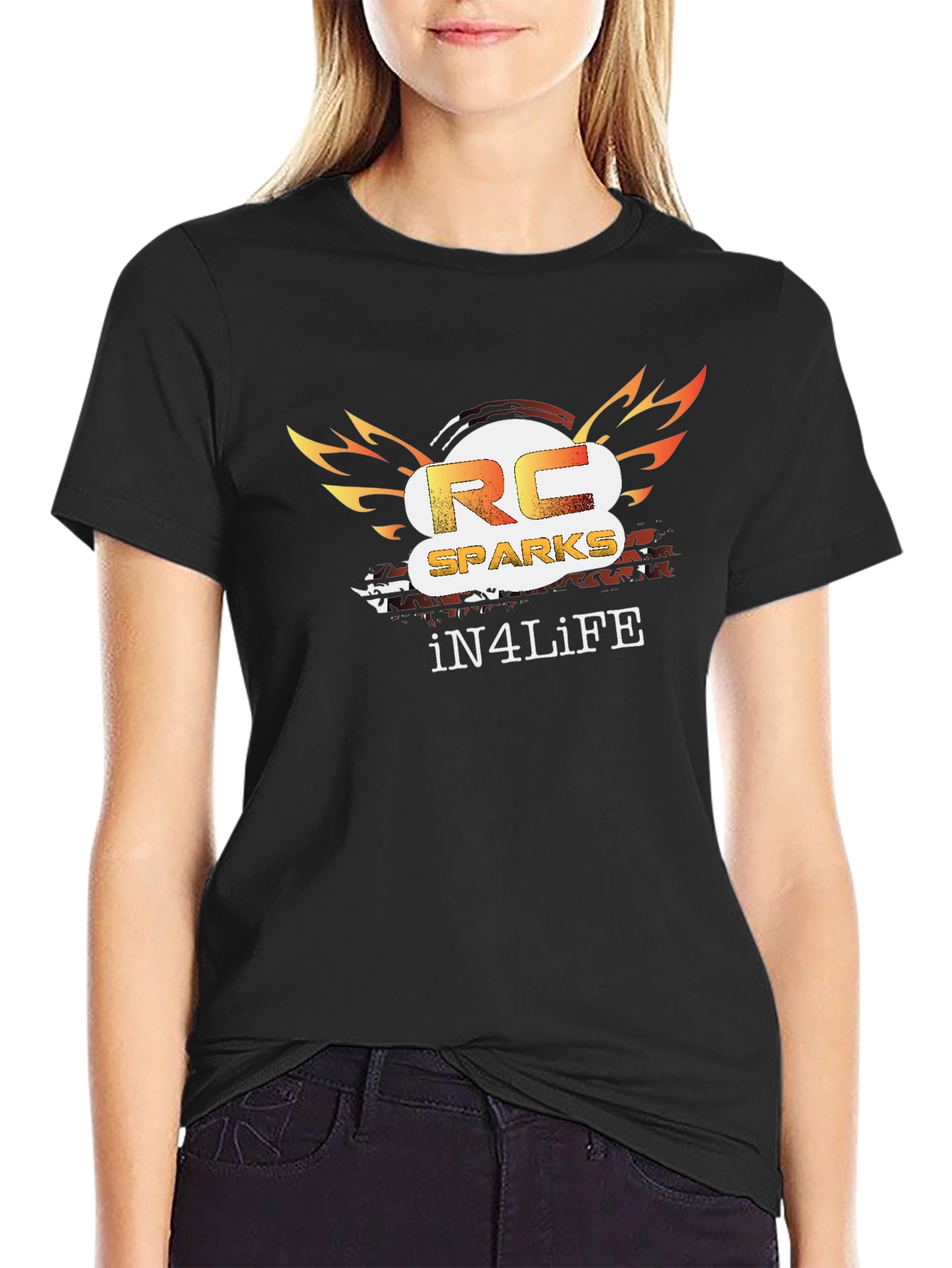 RC Sparks iN4LiFE Black Graphic Tee