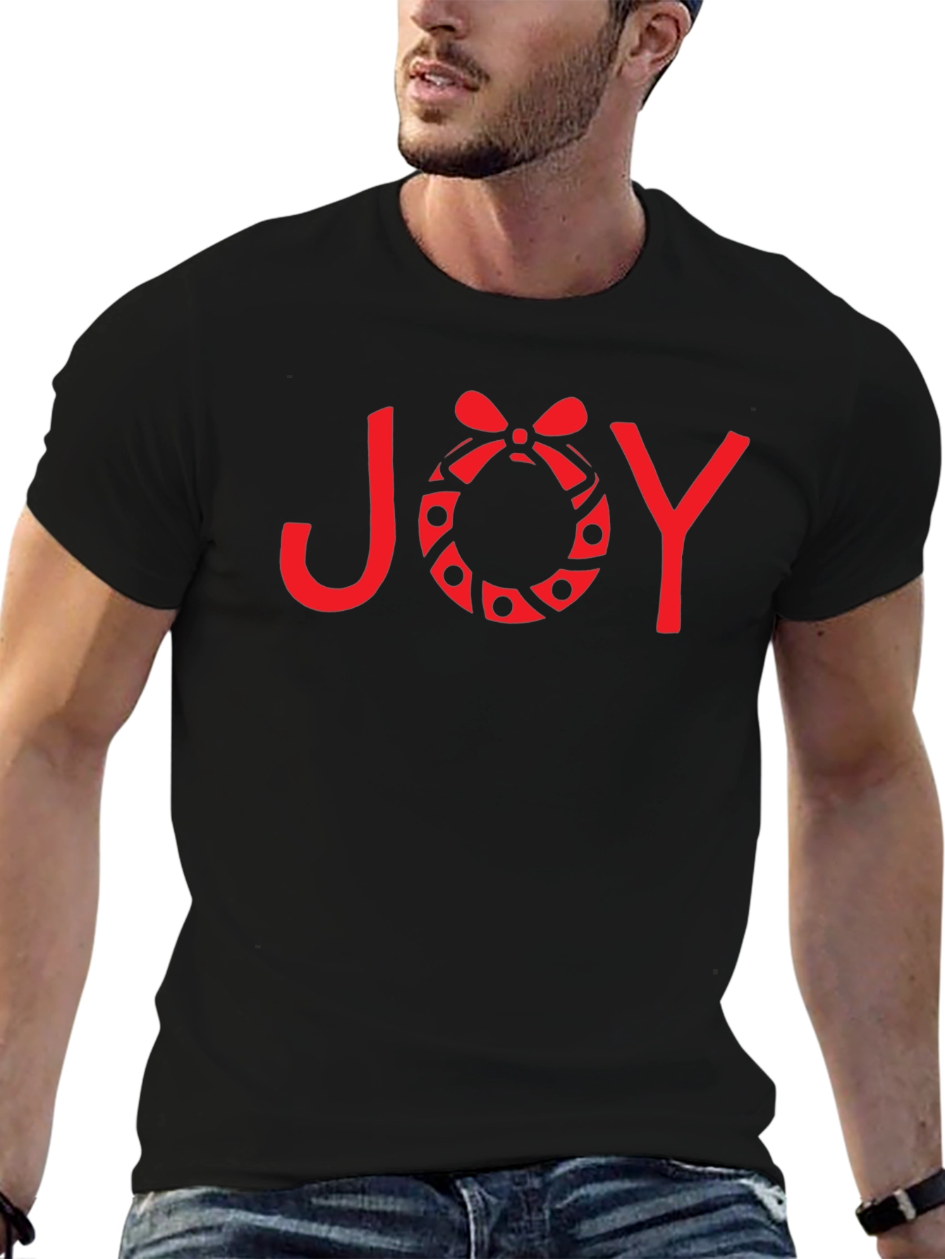 Festive Joy Graphic Tee - Holiday Season Apparel