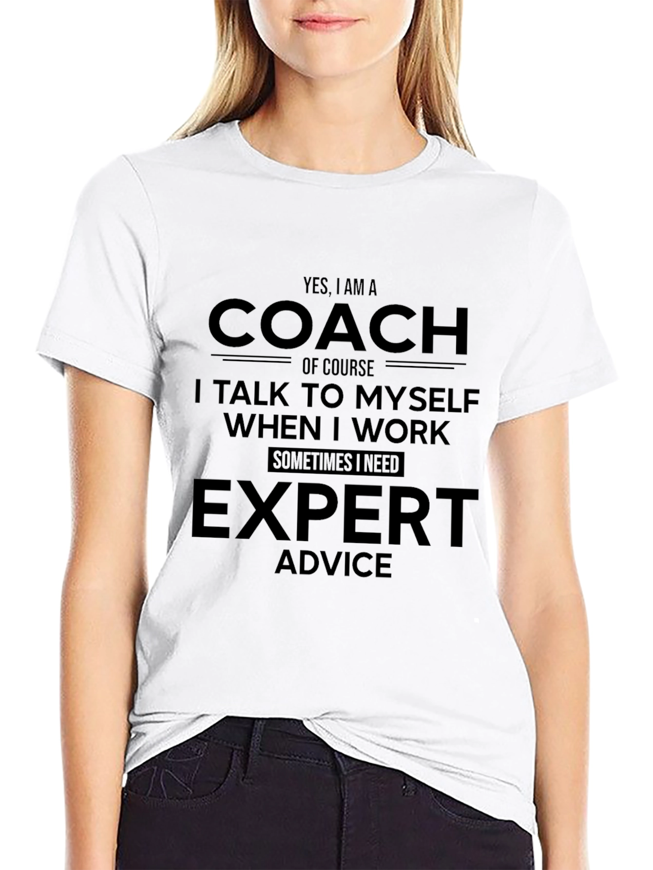 Coach Expert Advice Funny Black T-Shirt