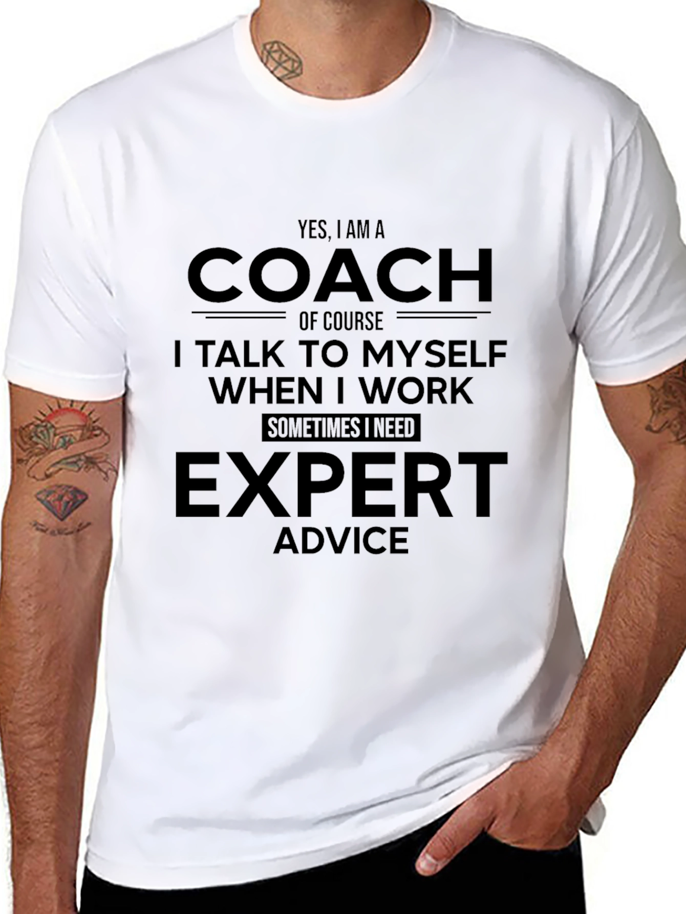 Coach Expert Advice Funny Black T-Shirt