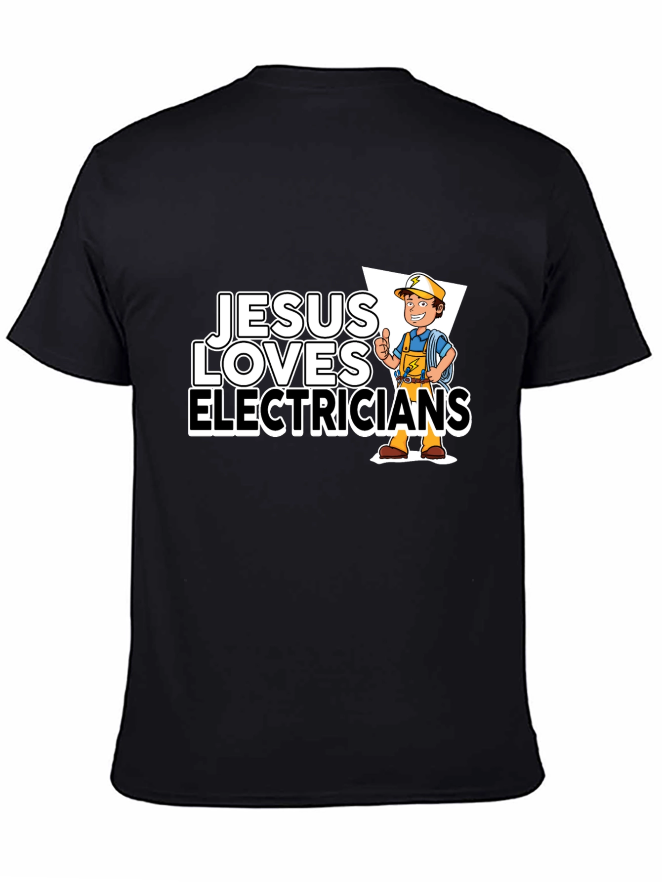 Jesus Loves Electricians T-Shirt | Christian Electrician Gift