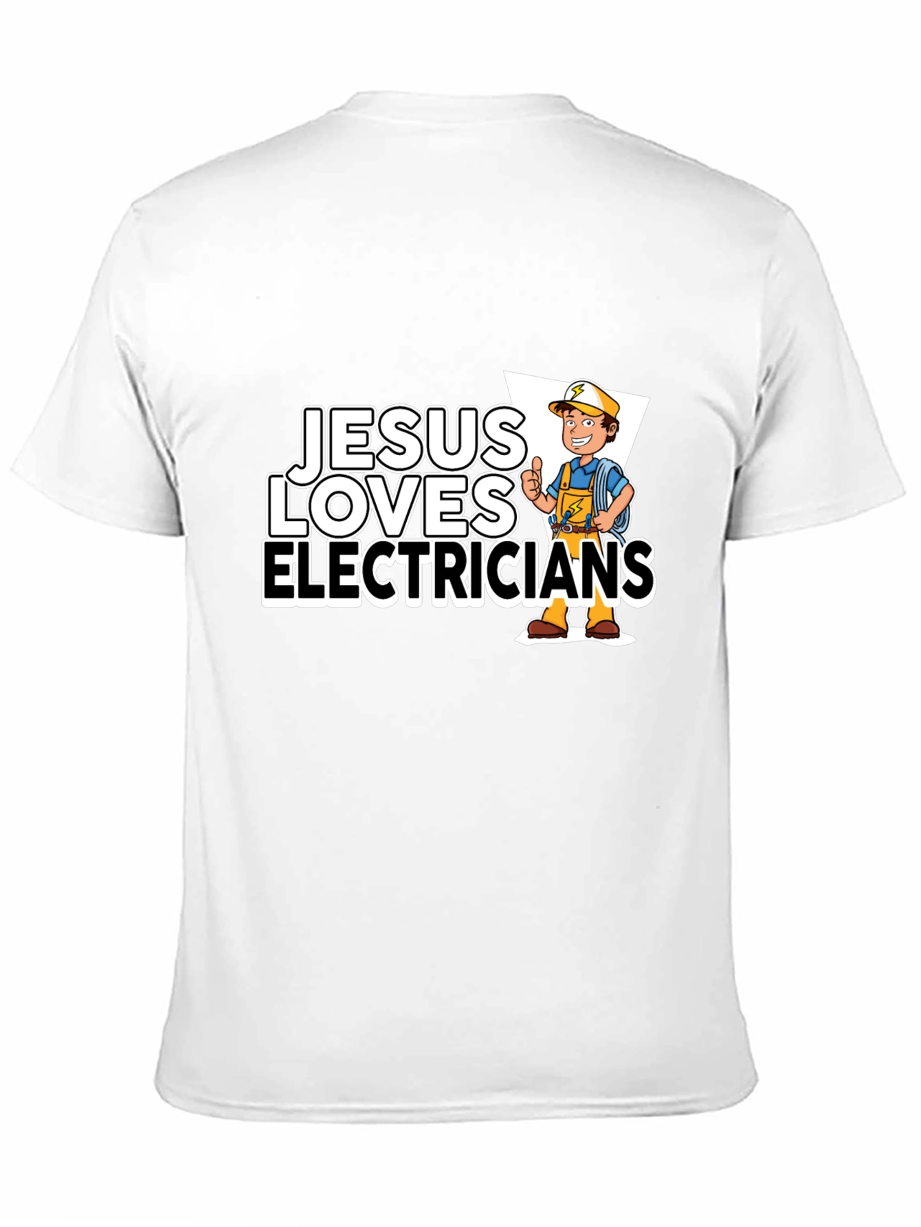 Jesus Loves Electricians T-Shirt | Christian Electrician Gift