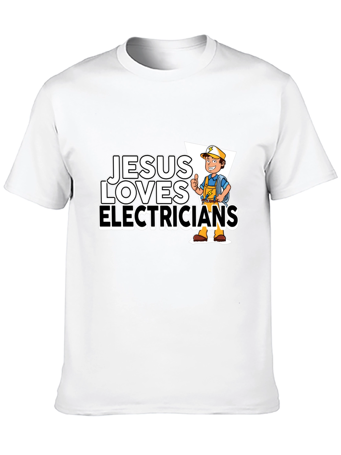 Jesus Loves Electricians T-Shirt | Christian Electrician Gift