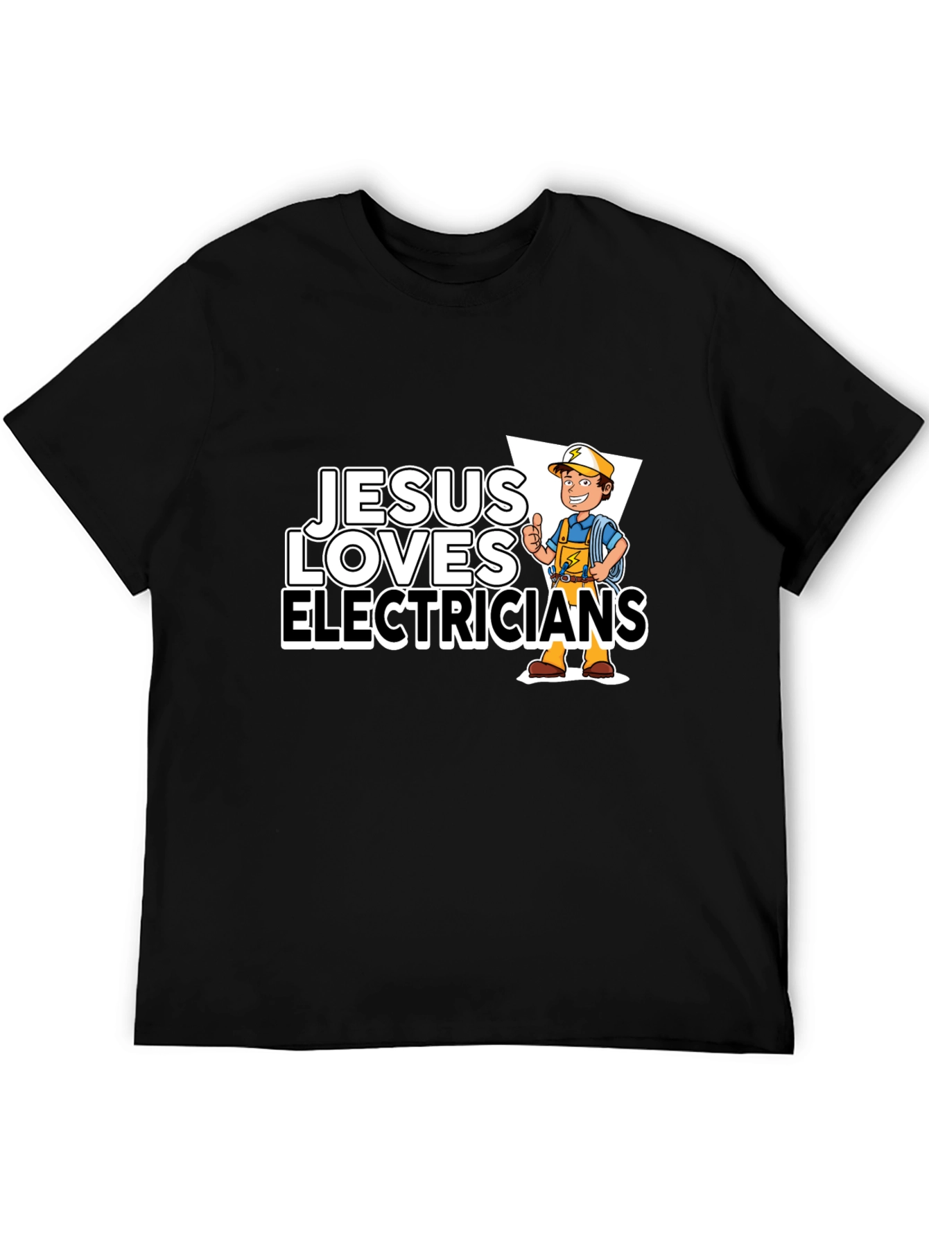 Jesus Loves Electricians T-Shirt | Christian Electrician Gift