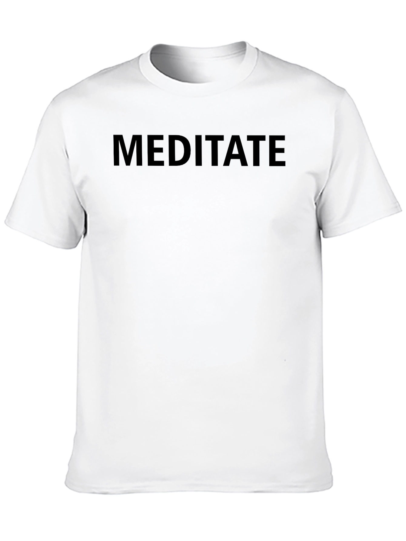 Meditate Black T-Shirt - Casual Comfort