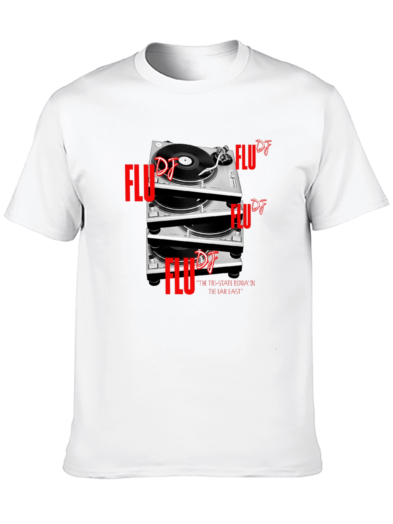 Flu DJ Turntable T-Shirt - Black Graphic Tee
