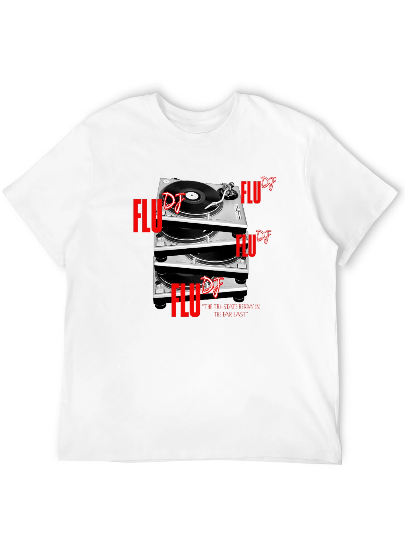 Flu DJ Turntable T-Shirt - Black Graphic Tee