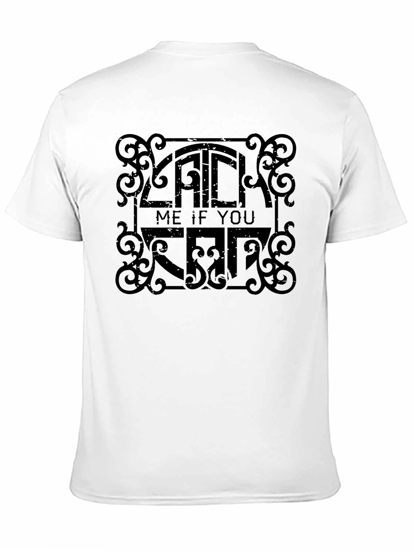Catch Me If You Can Black Graphic Tee