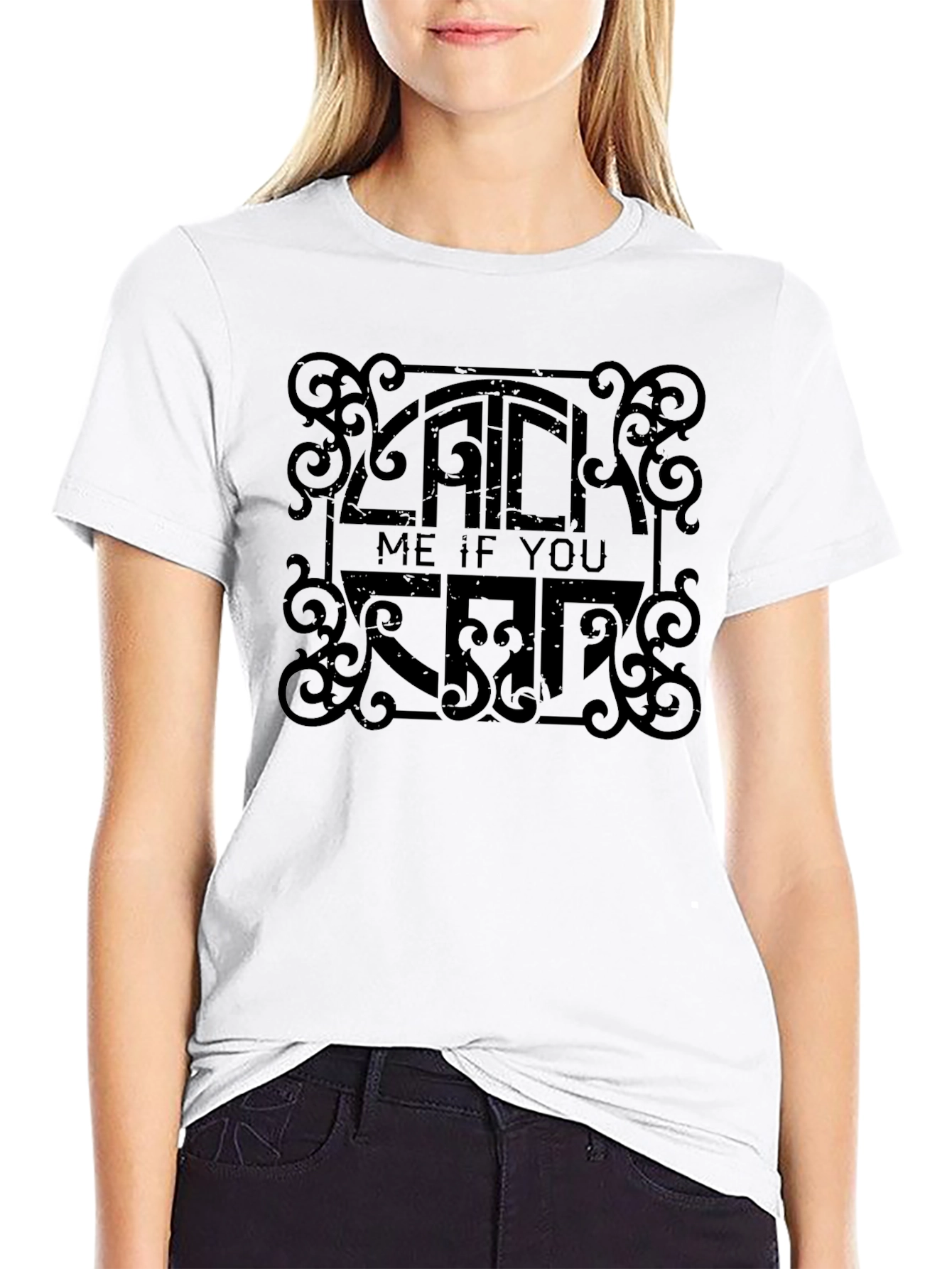 Catch Me If You Can Black Graphic Tee