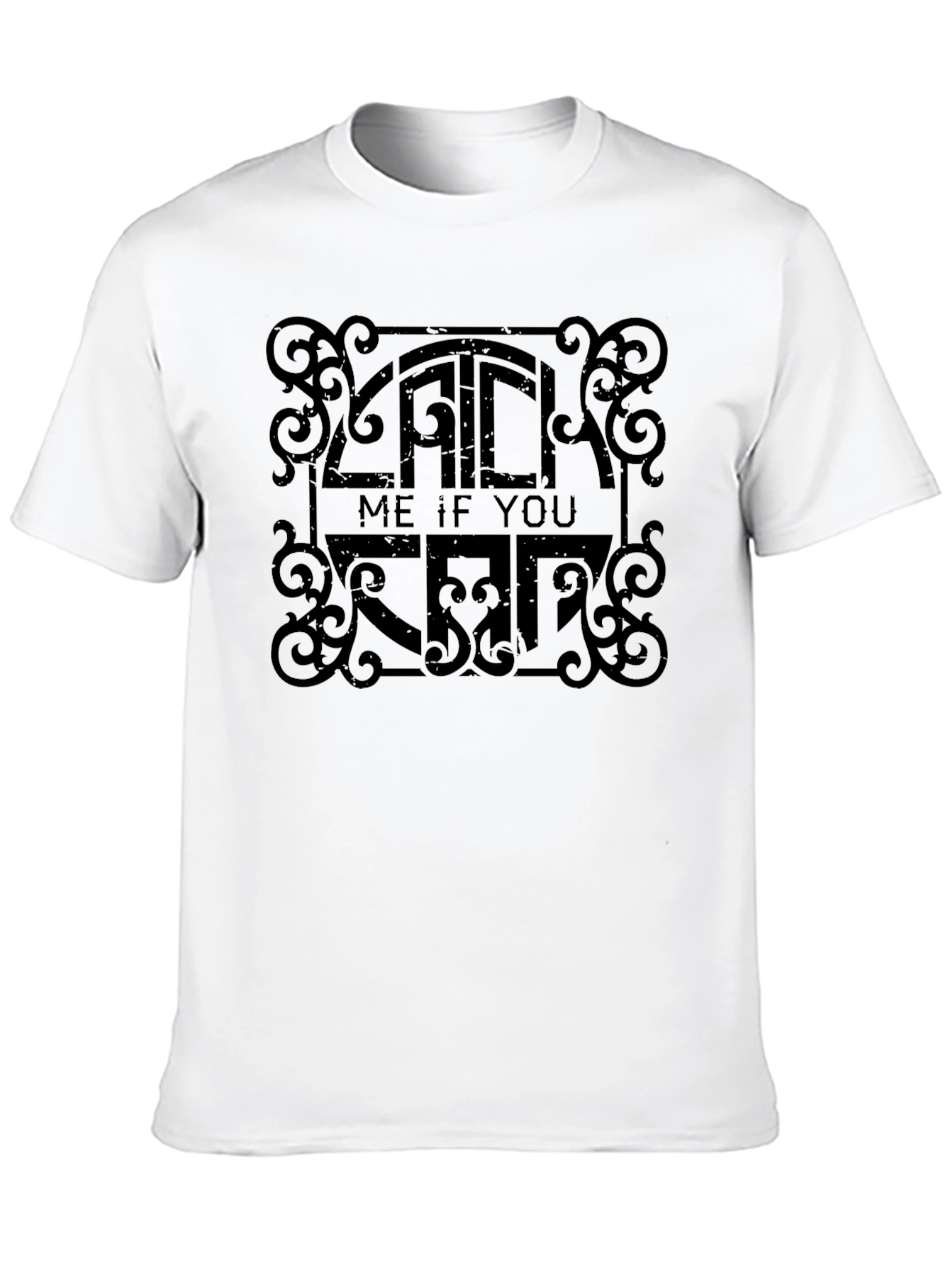 Catch Me If You Can Black Graphic Tee