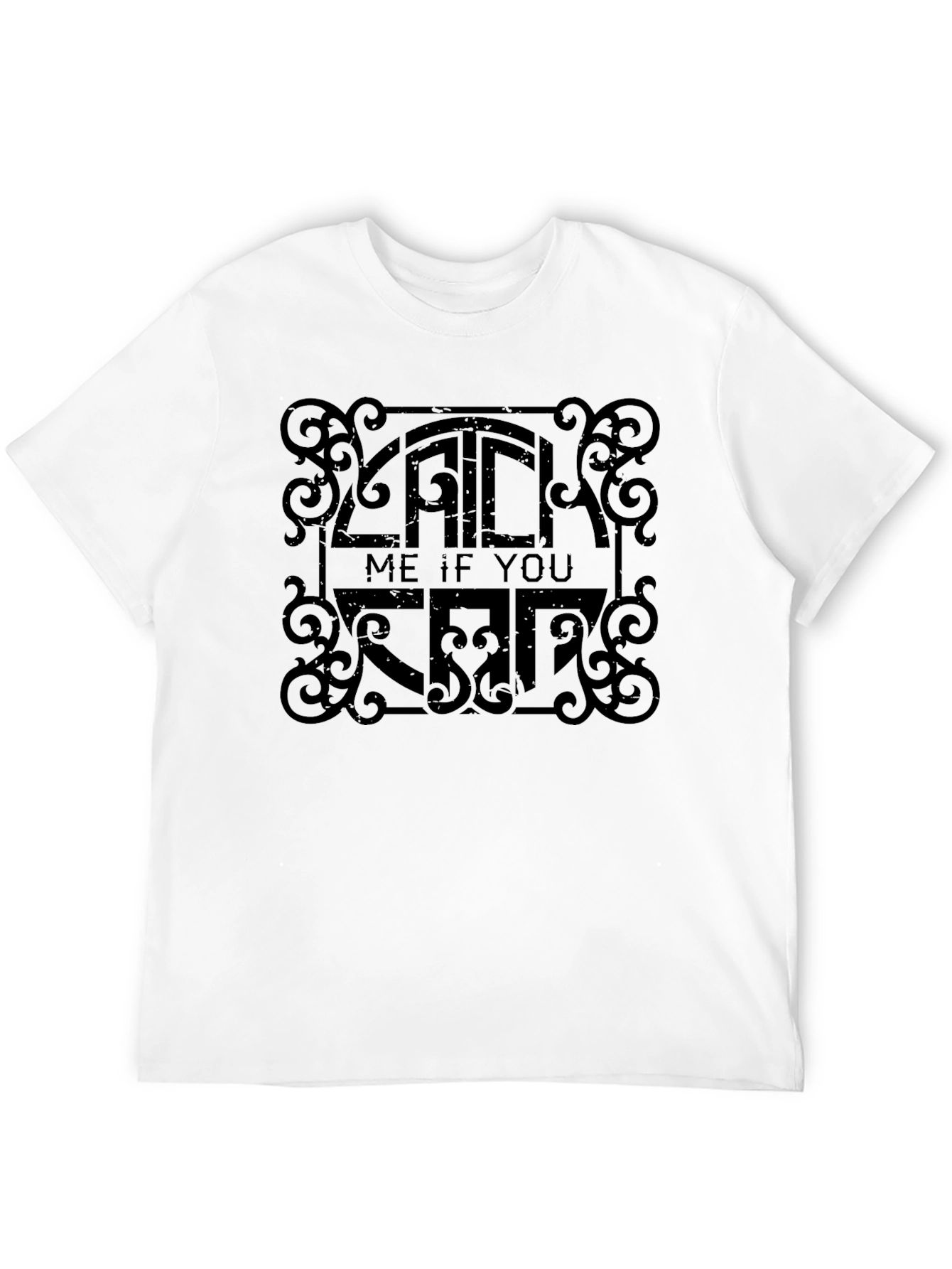 Catch Me If You Can Black Graphic Tee