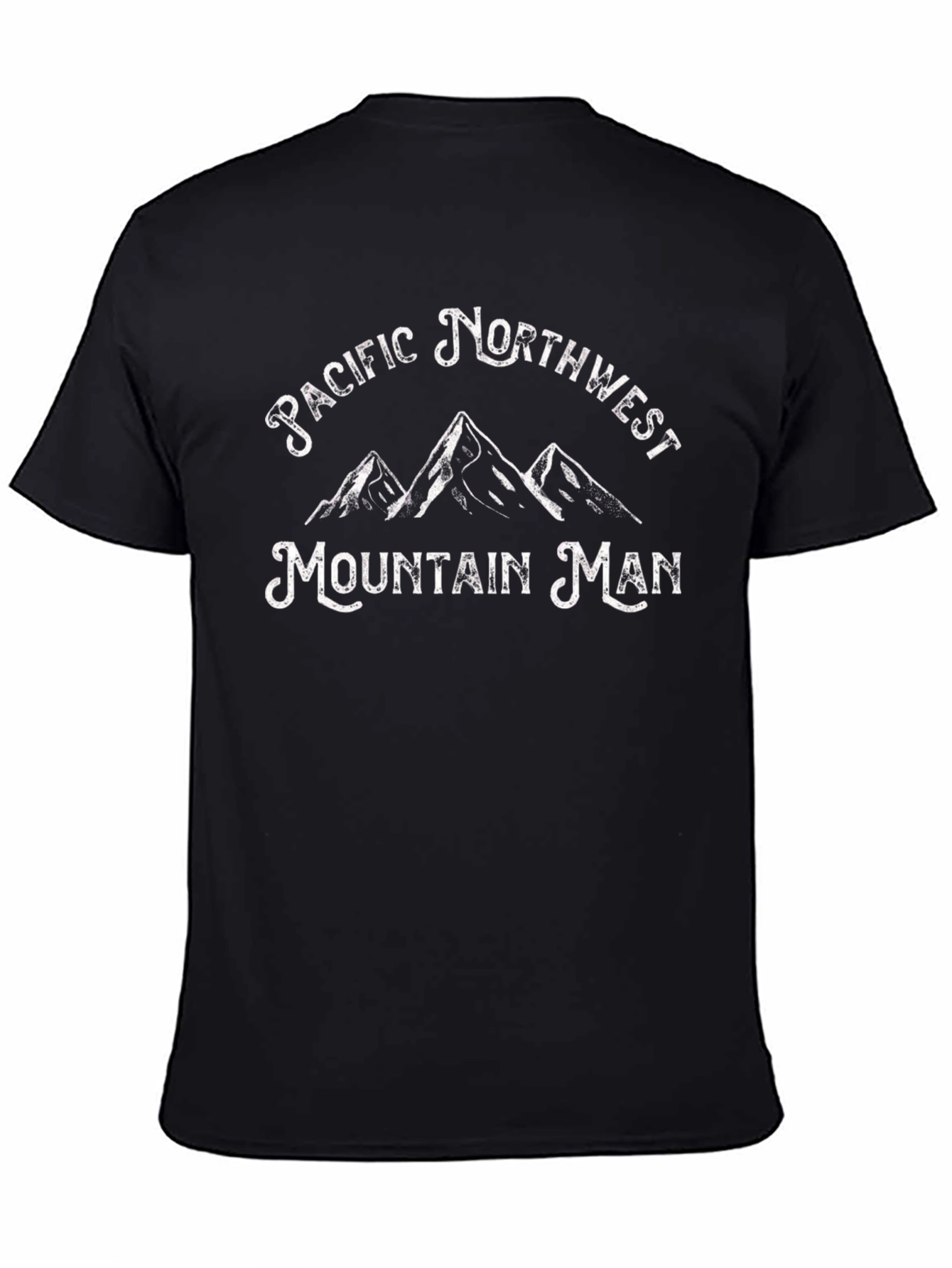 Pacific Northwest Mountain Man Black T-Shirt