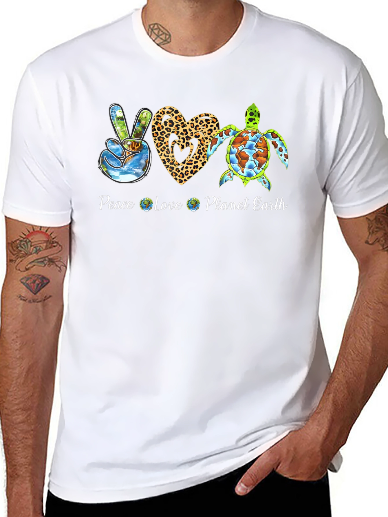 Peace Love Planet Earth Graphic Tee