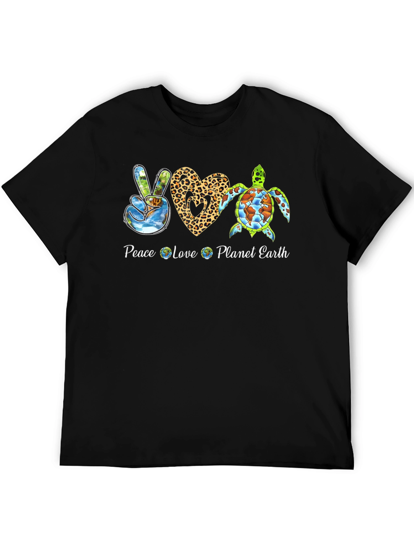 Peace Love Planet Earth Graphic Tee