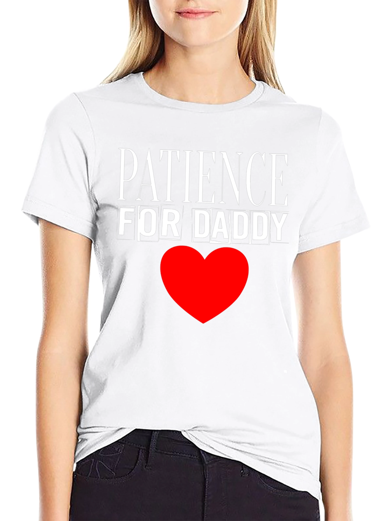 Patience for Daddy Black Cotton T-Shirt