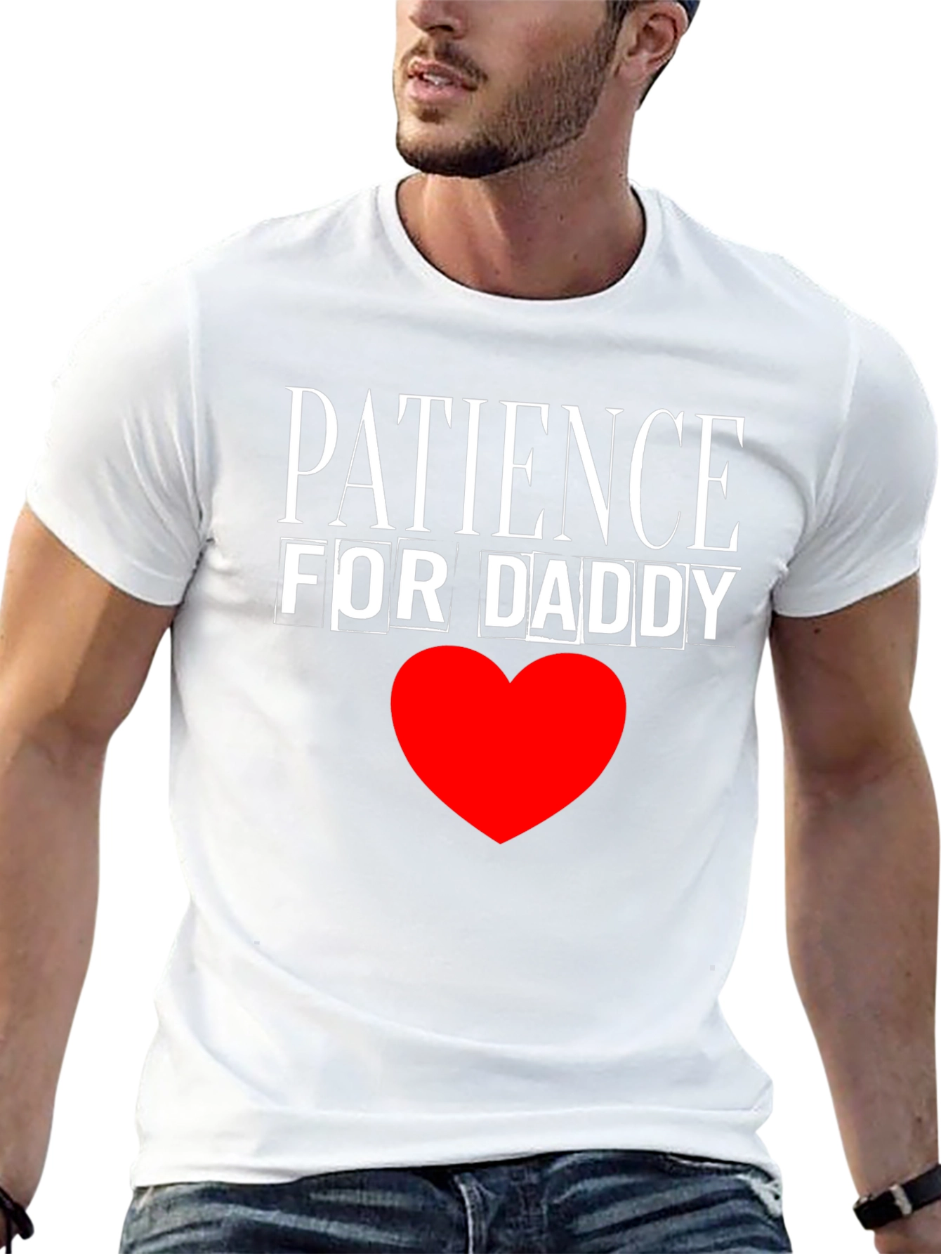Patience for Daddy Black Cotton T-Shirt
