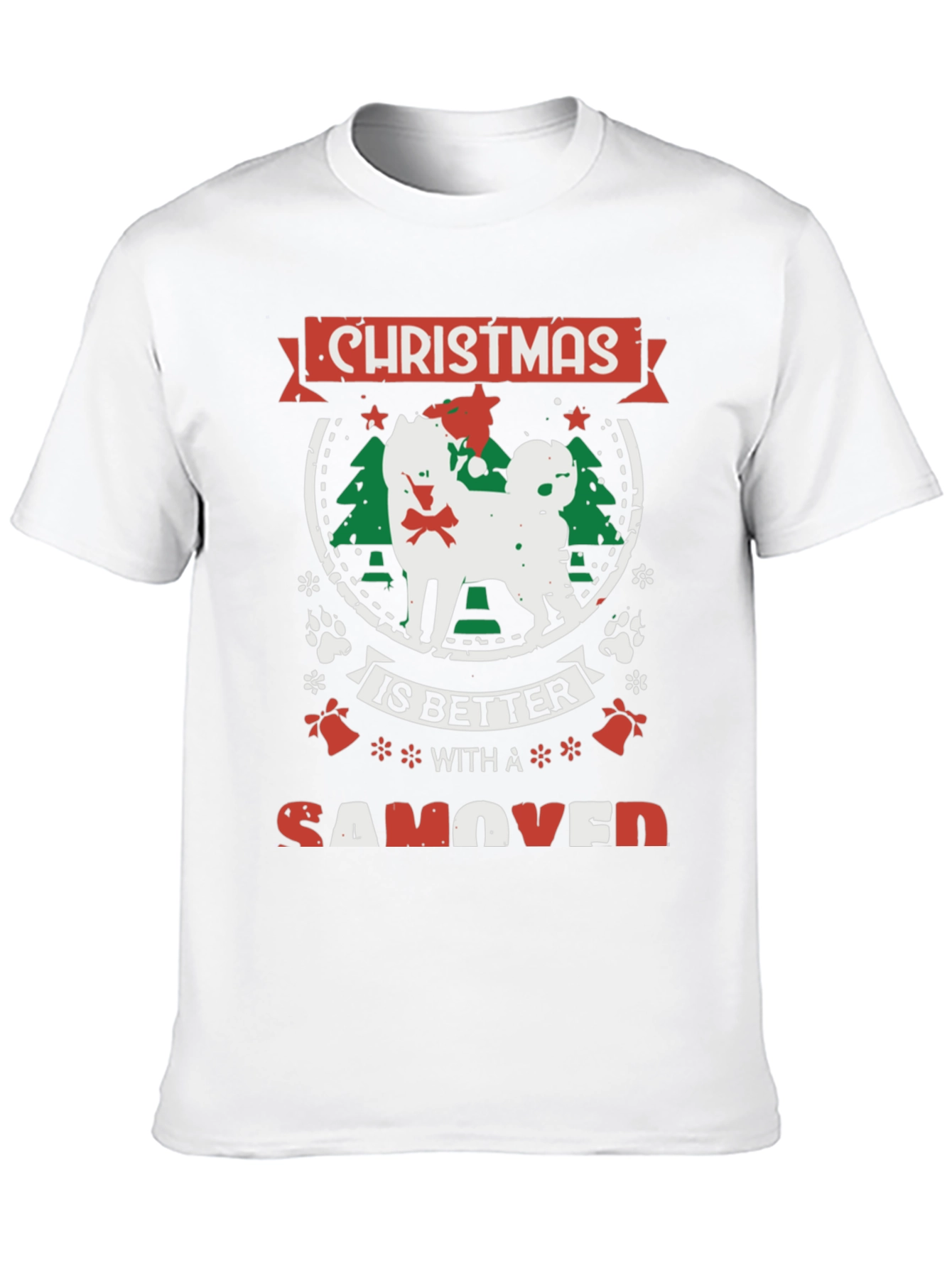 Christmas Samoyed Dog T-Shirt
