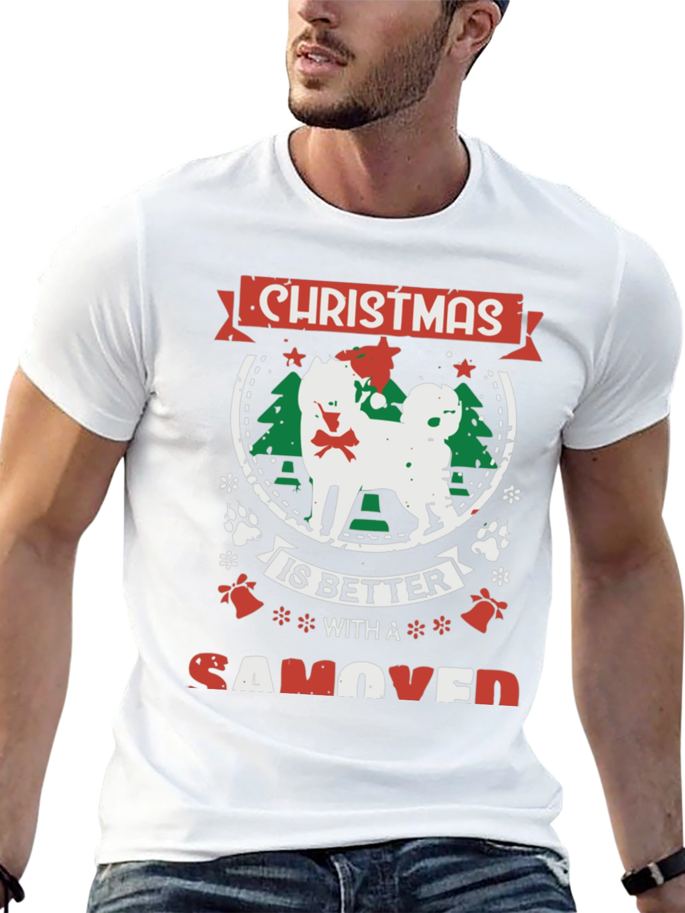 Christmas Samoyed Dog T-Shirt