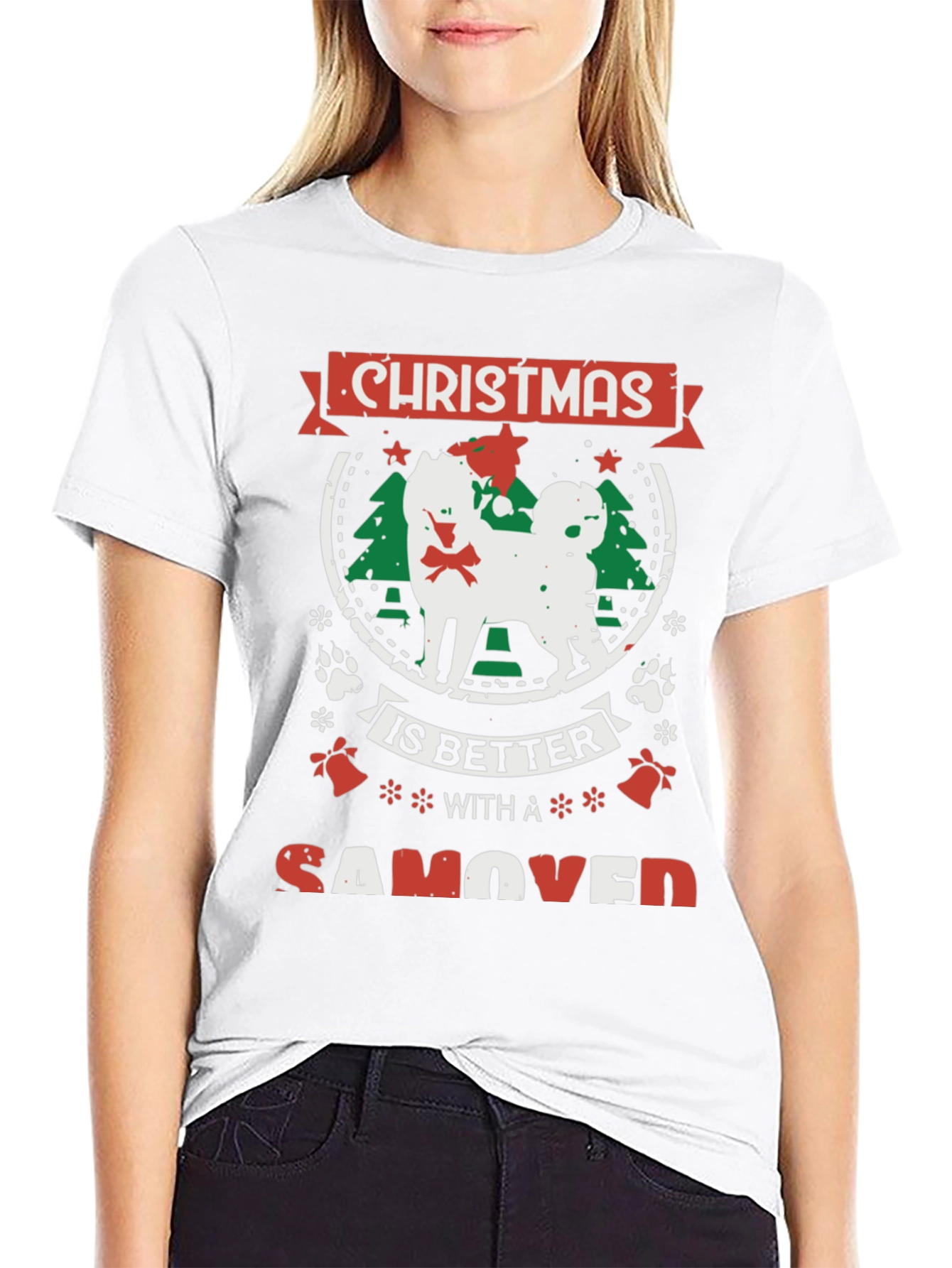 Christmas Samoyed Dog T-Shirt