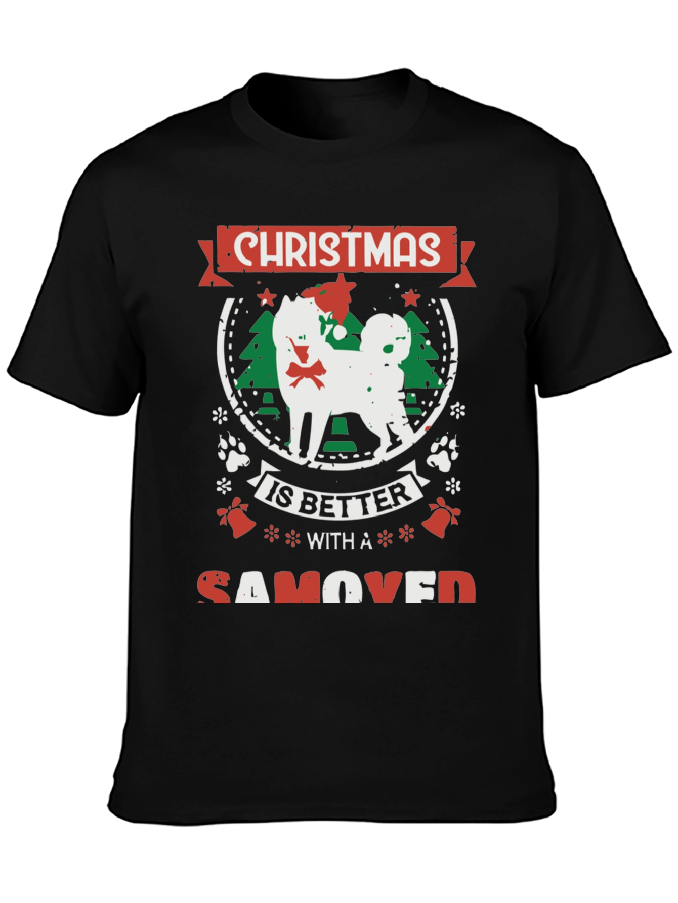 Christmas Samoyed Dog T-Shirt