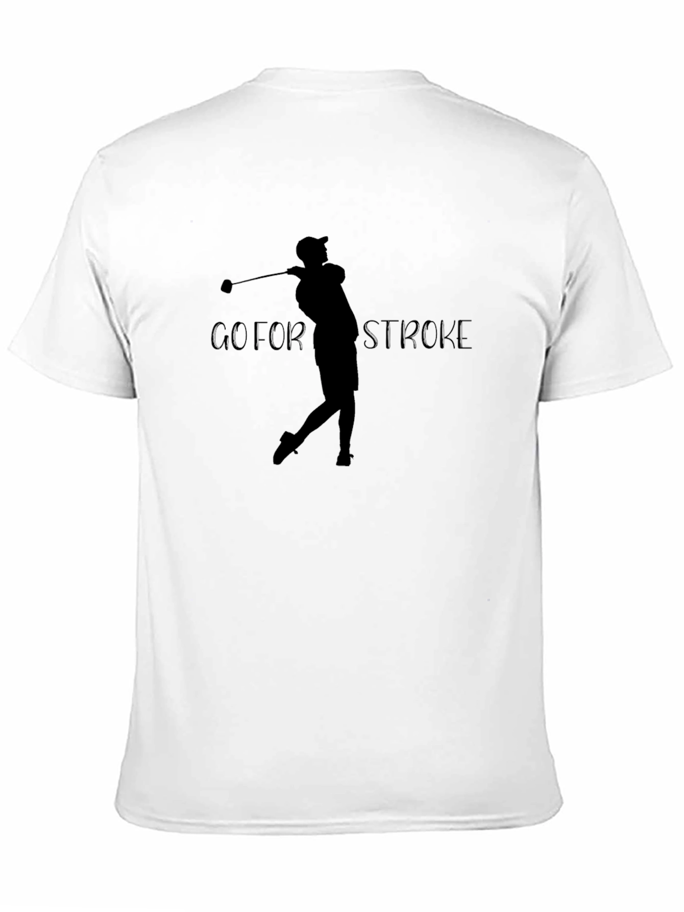 Go For Stroke Black Golf T-Shirt