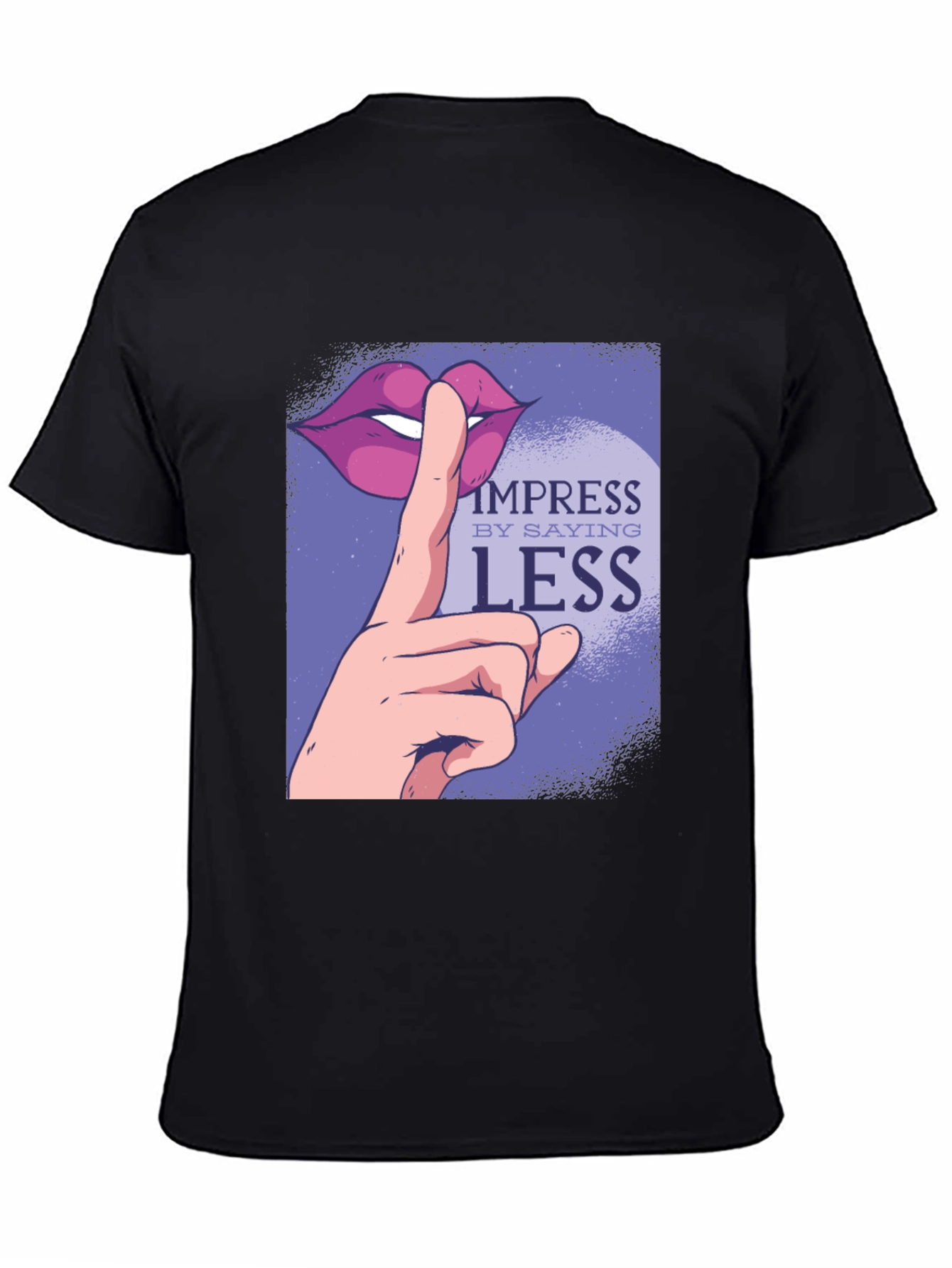 Impress By Saying Less Graphic Tee - Black