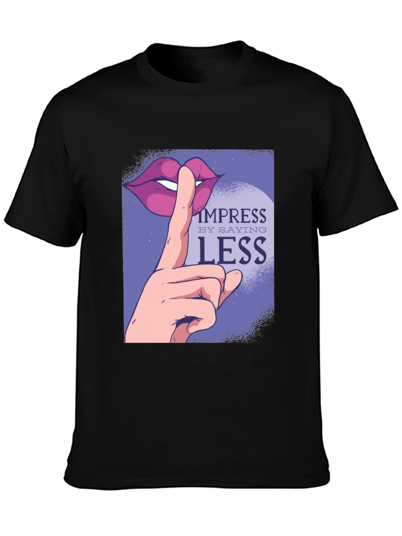 Impress By Saying Less Graphic Tee - Black