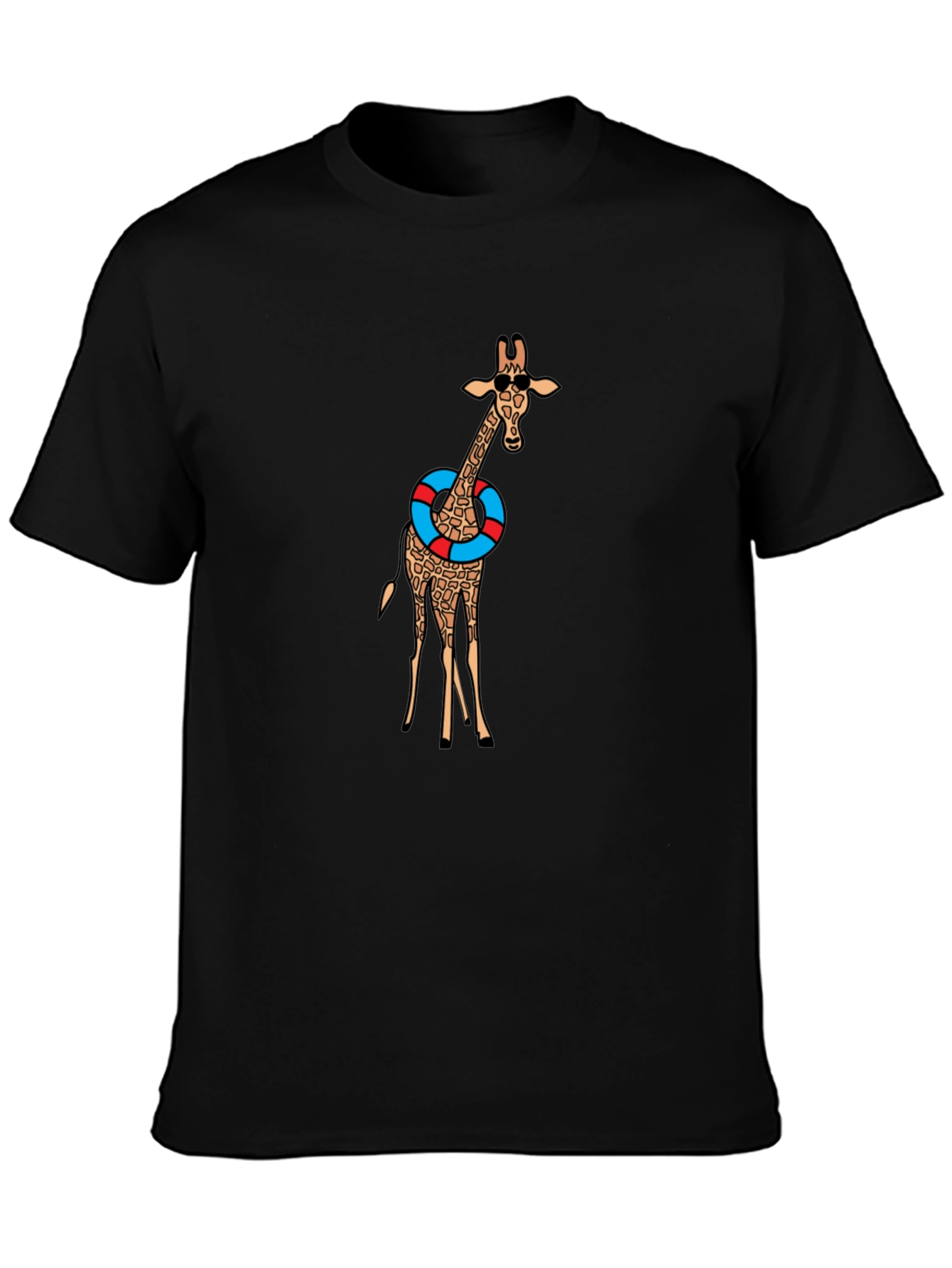 Giraffe with Swim Ring Graphic Tee