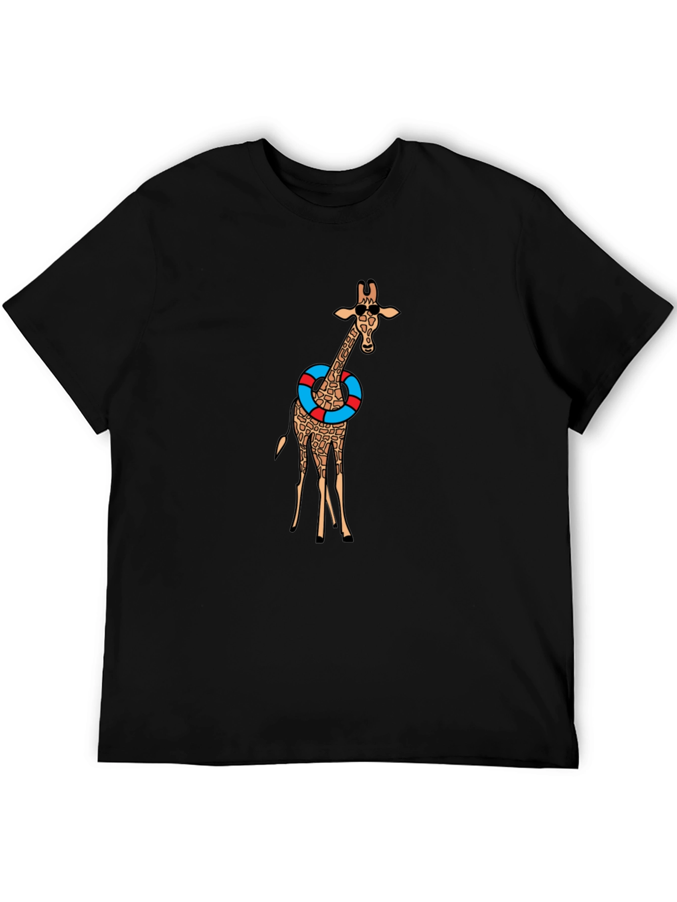 Giraffe with Swim Ring Graphic Tee
