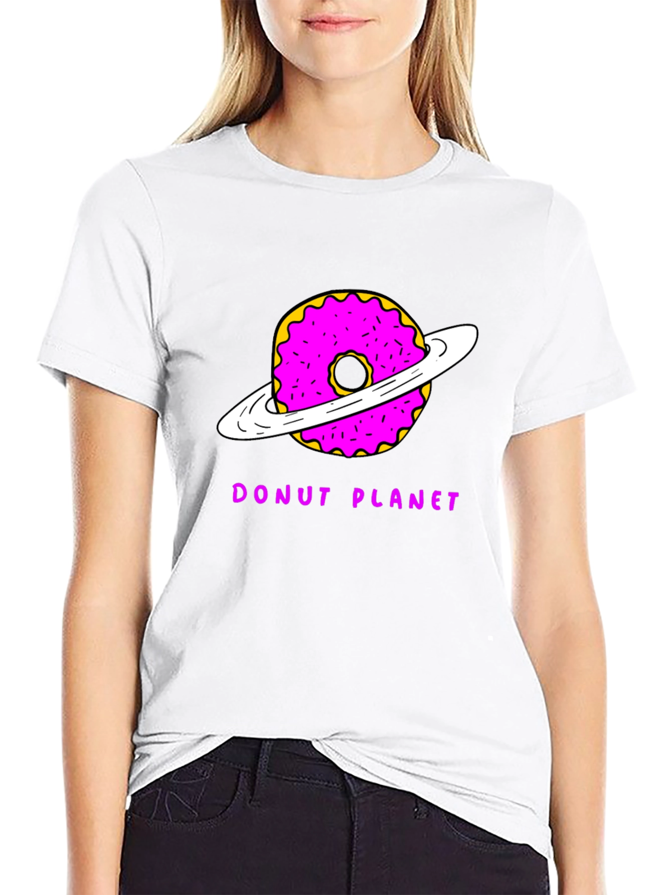Donut Planet Graphic T-Shirt - Unique Space Tee